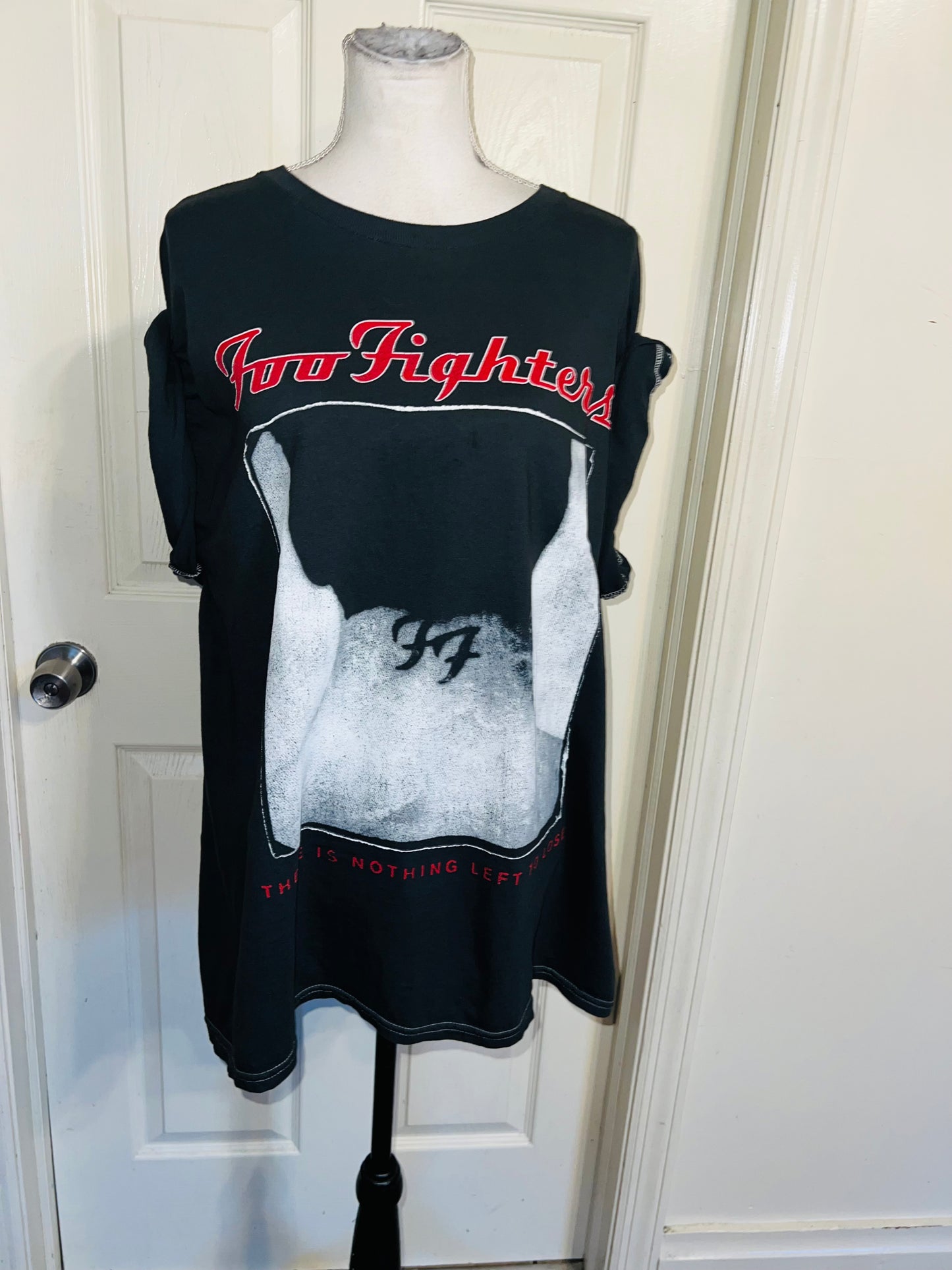 Foo Fighters Double Sided Oversized Distressed Tee
