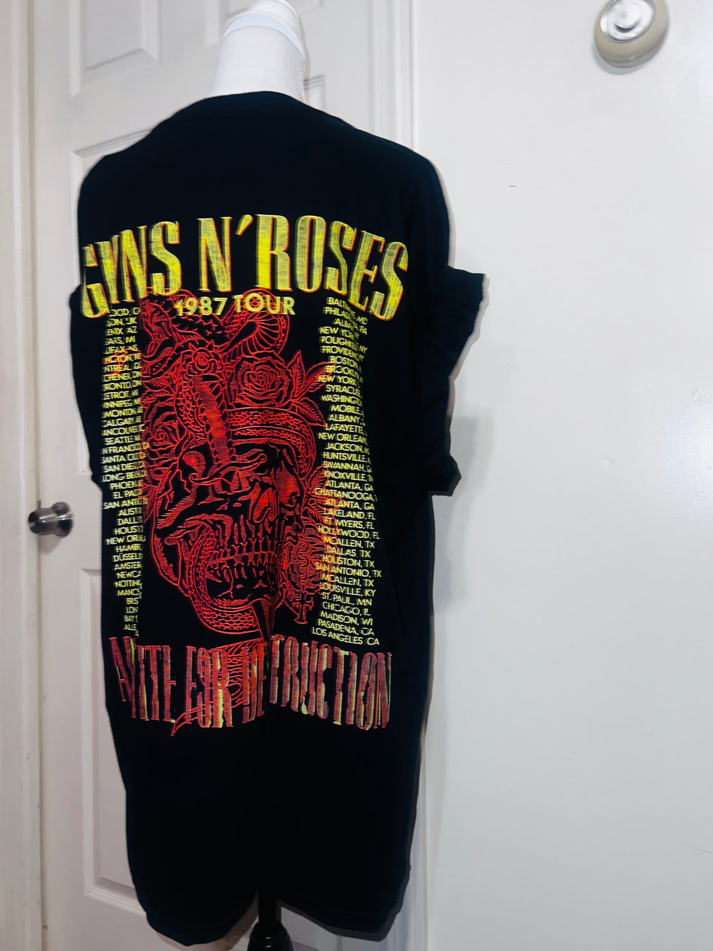 Guns N’ Roses Double Sided Oversized Distressed Tee