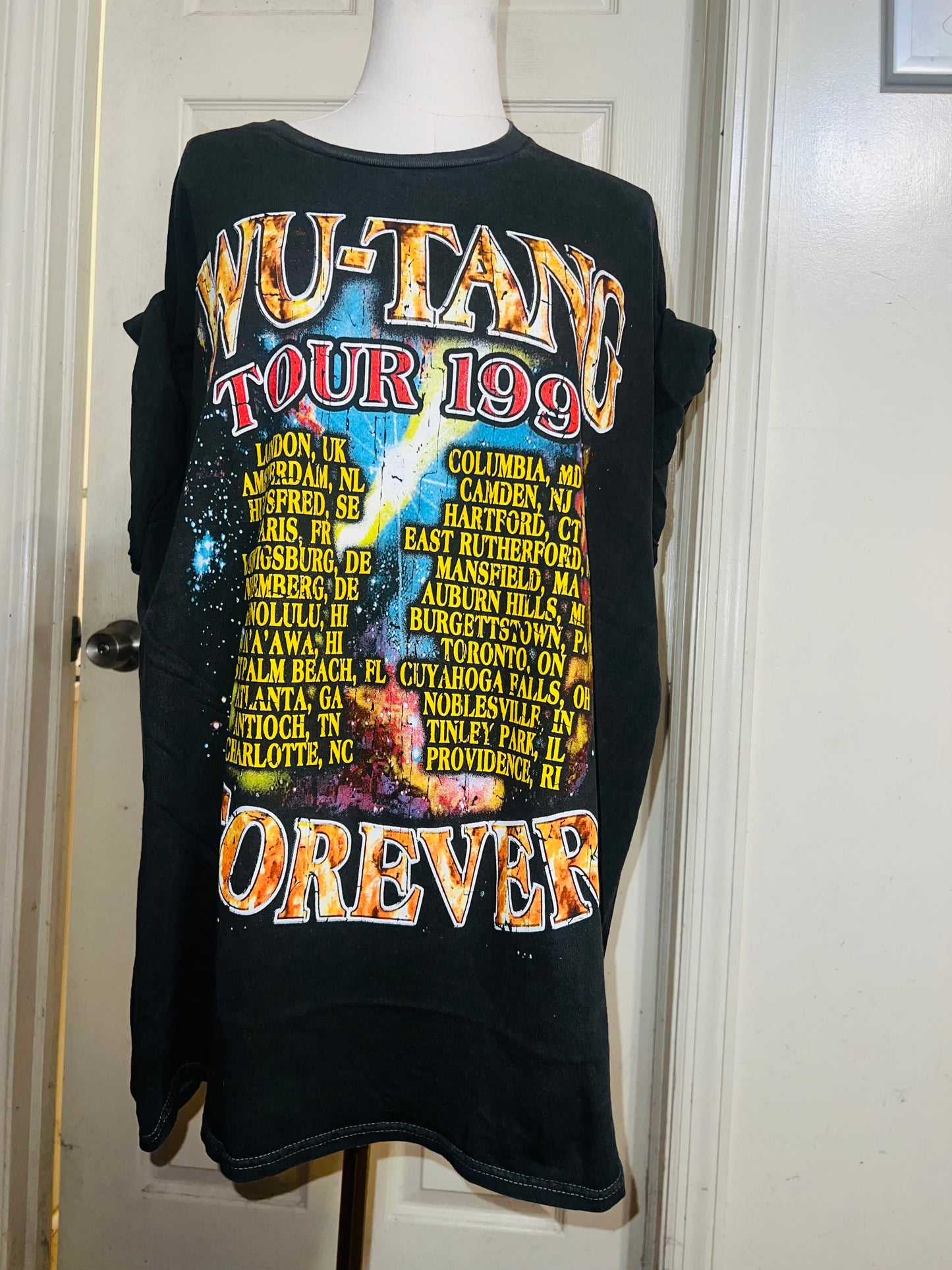 Wu-Tang Clan Tour Oversized Distressed Tee