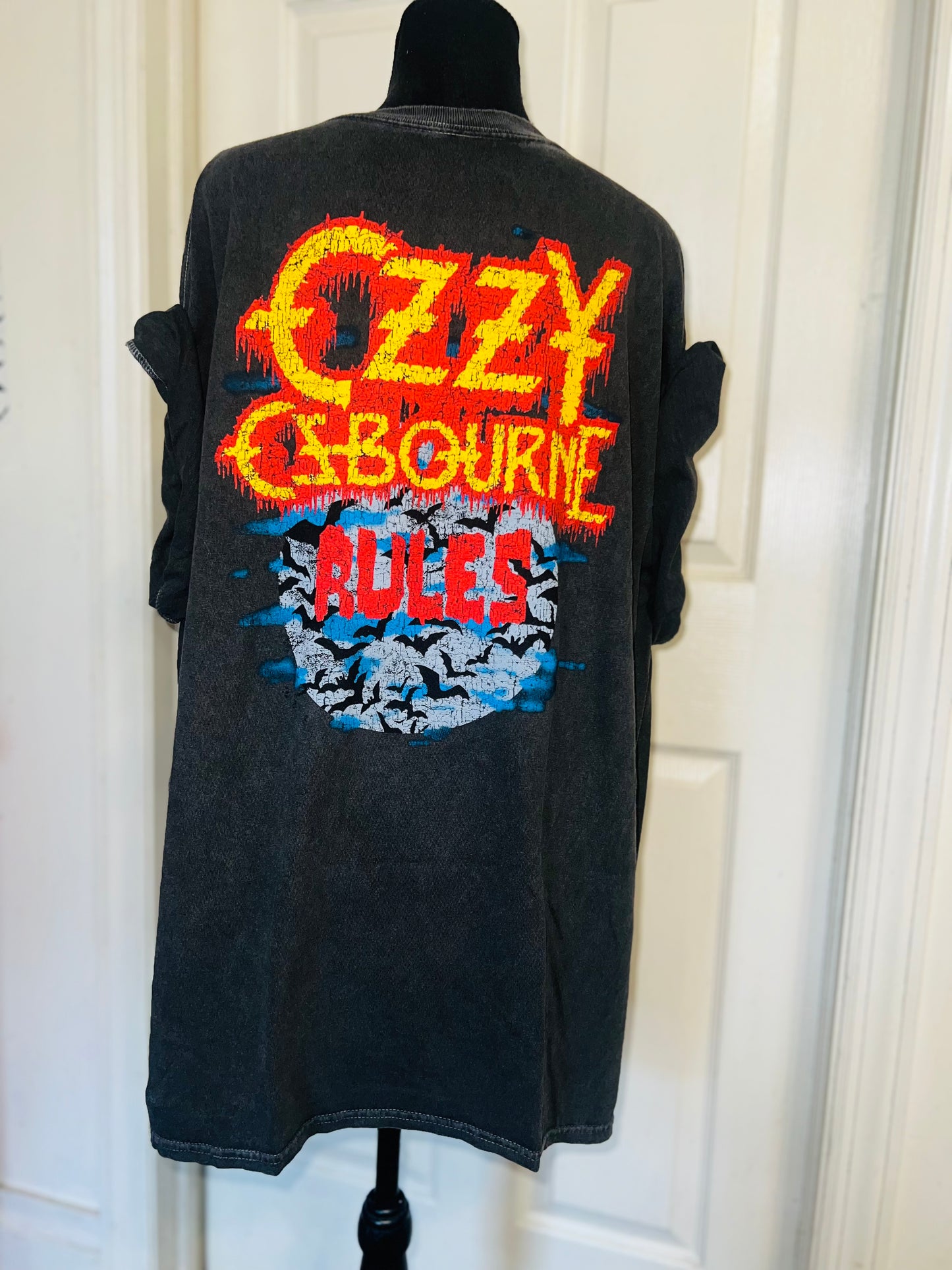 Ozzy Osbourne Double Sided Oversized Distressed Tee