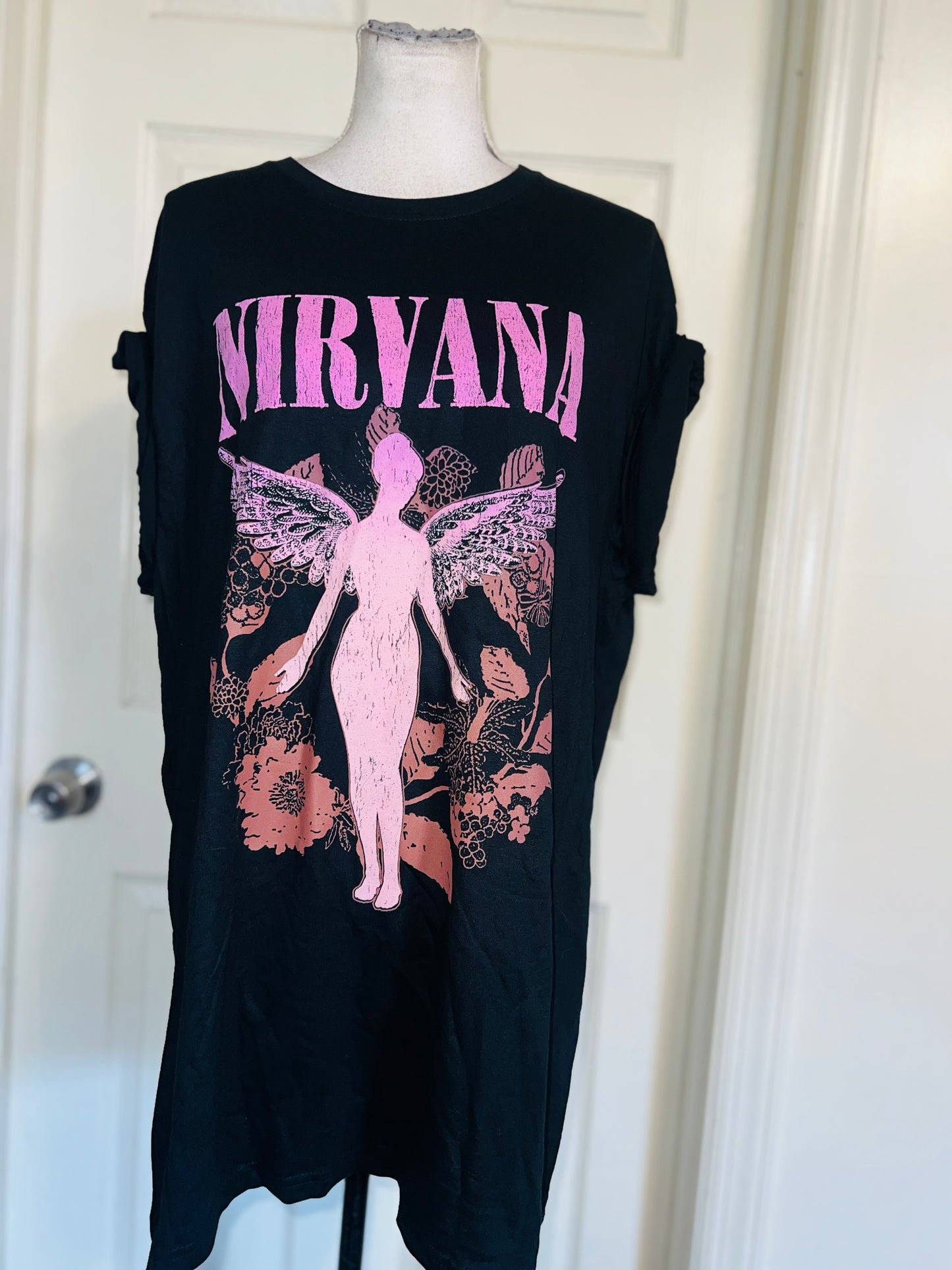 Nirvana Oversized Distressed Tee