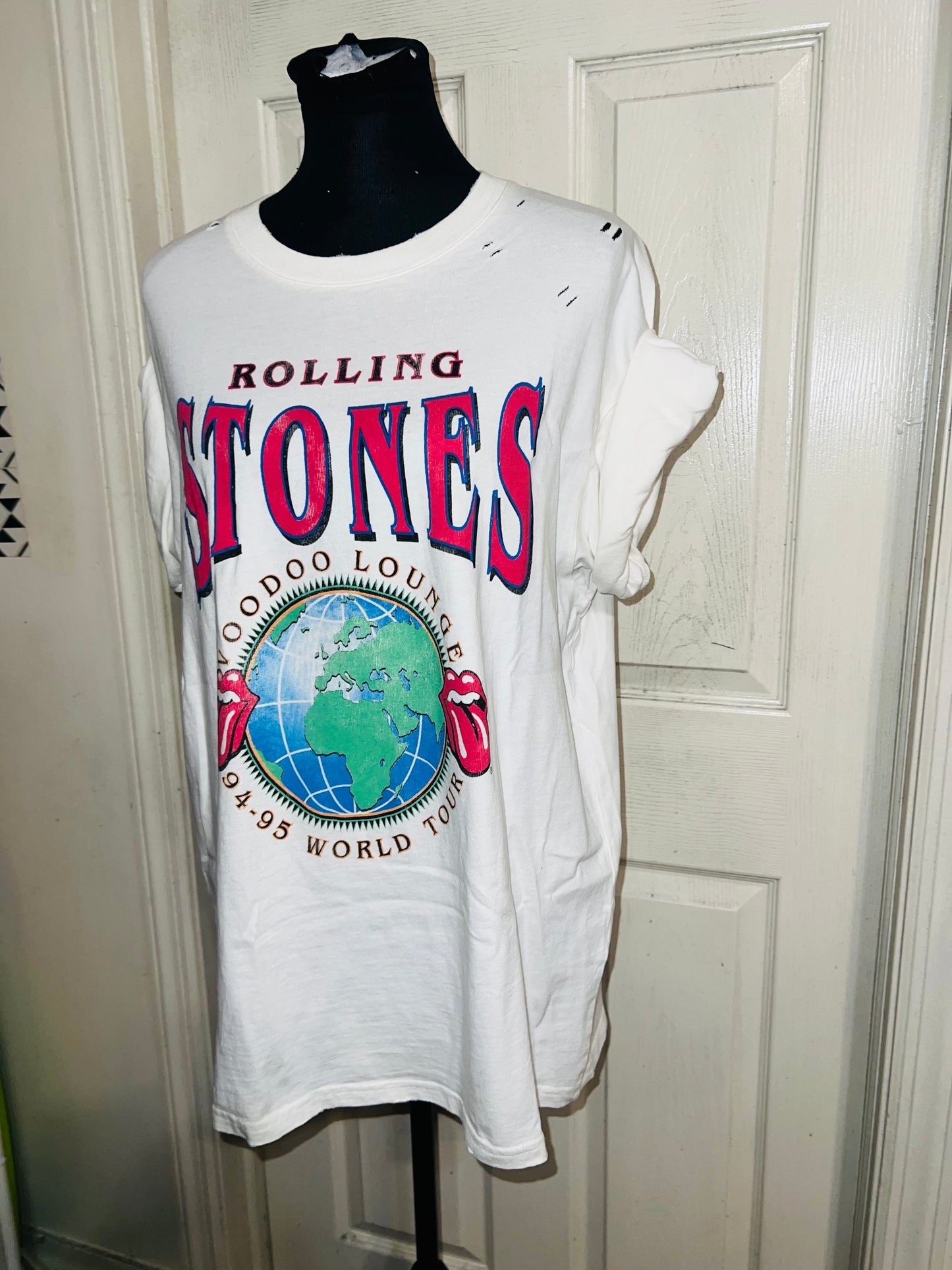 The Rolling Stones Double Sided Oversized Distressed Tee
