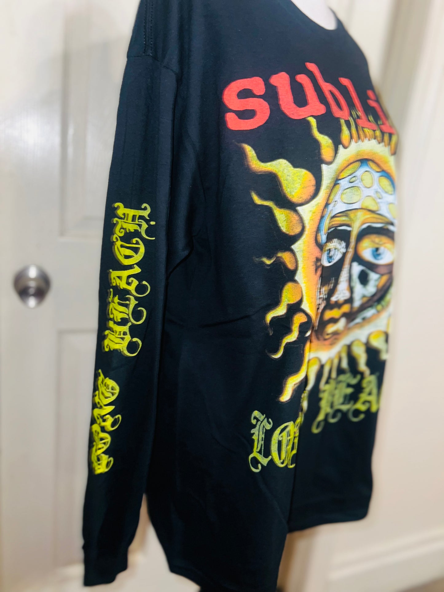 Sublime Oversized Distressed Long Sleeve Tee