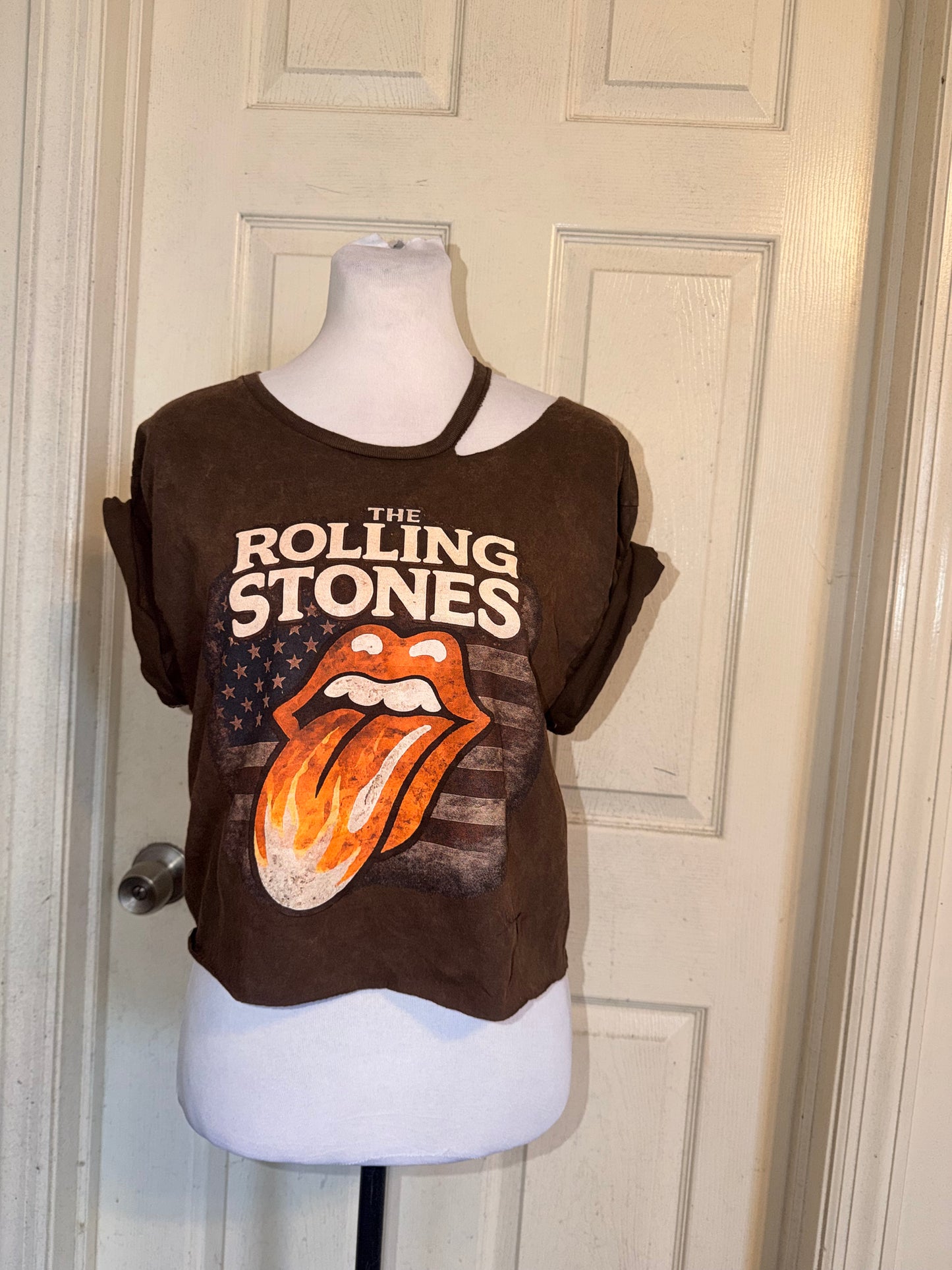 The Rolling Stones Distressed Baby Tee