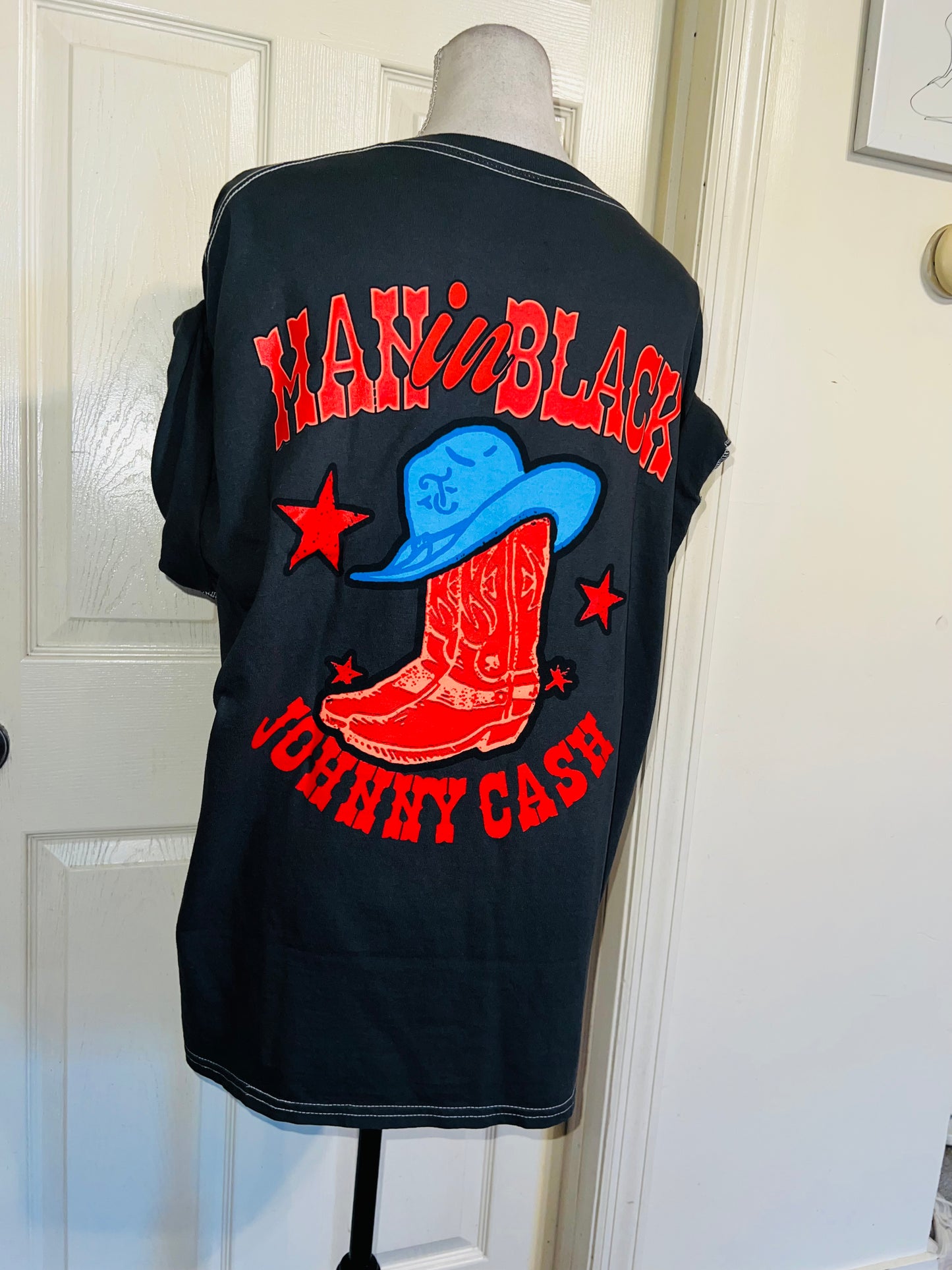 Johnny Cash Double Sided Oversized Distressed Tee
