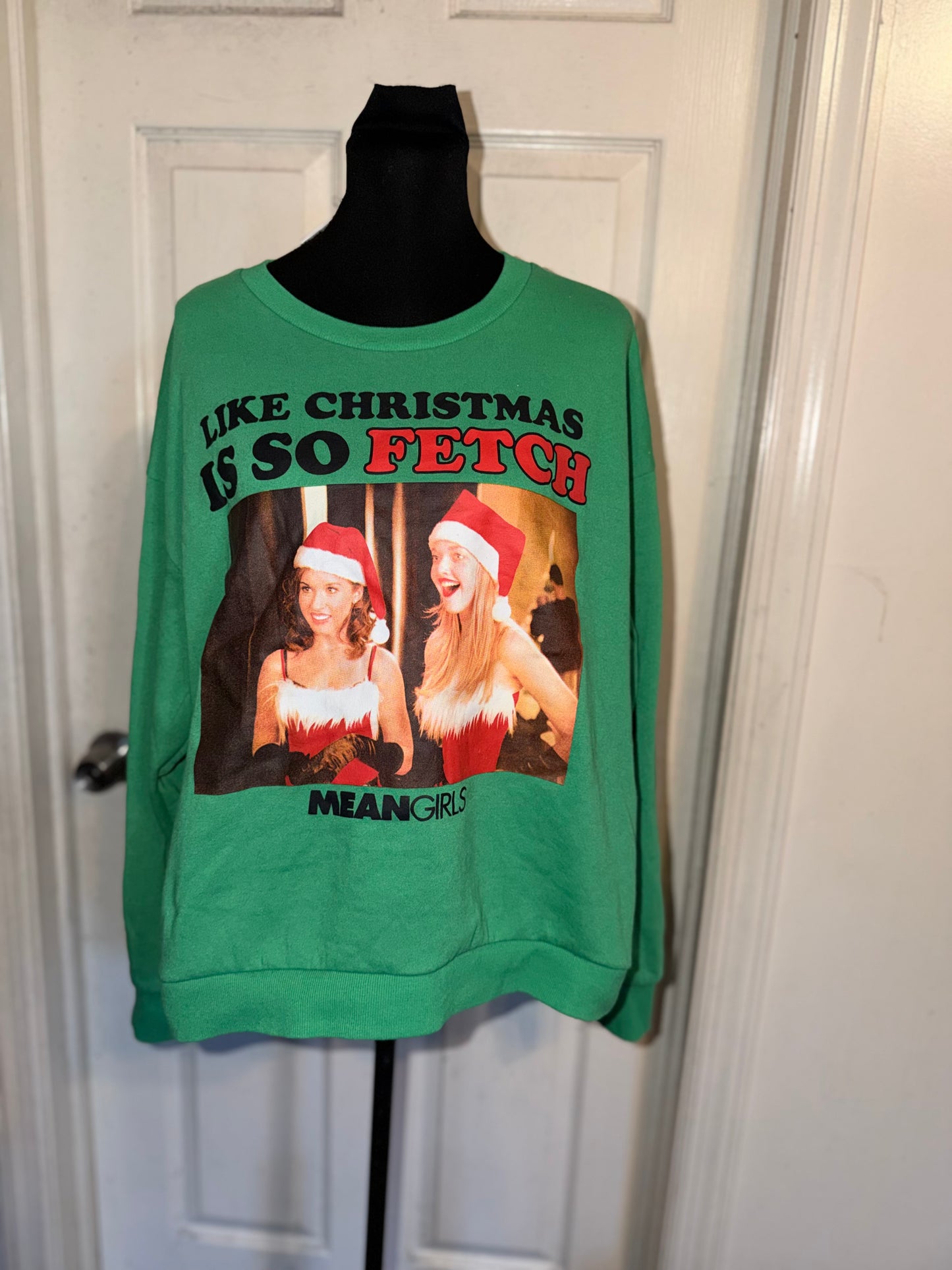 Mean Girls Holiday Oversized Distressed Sweatshirt