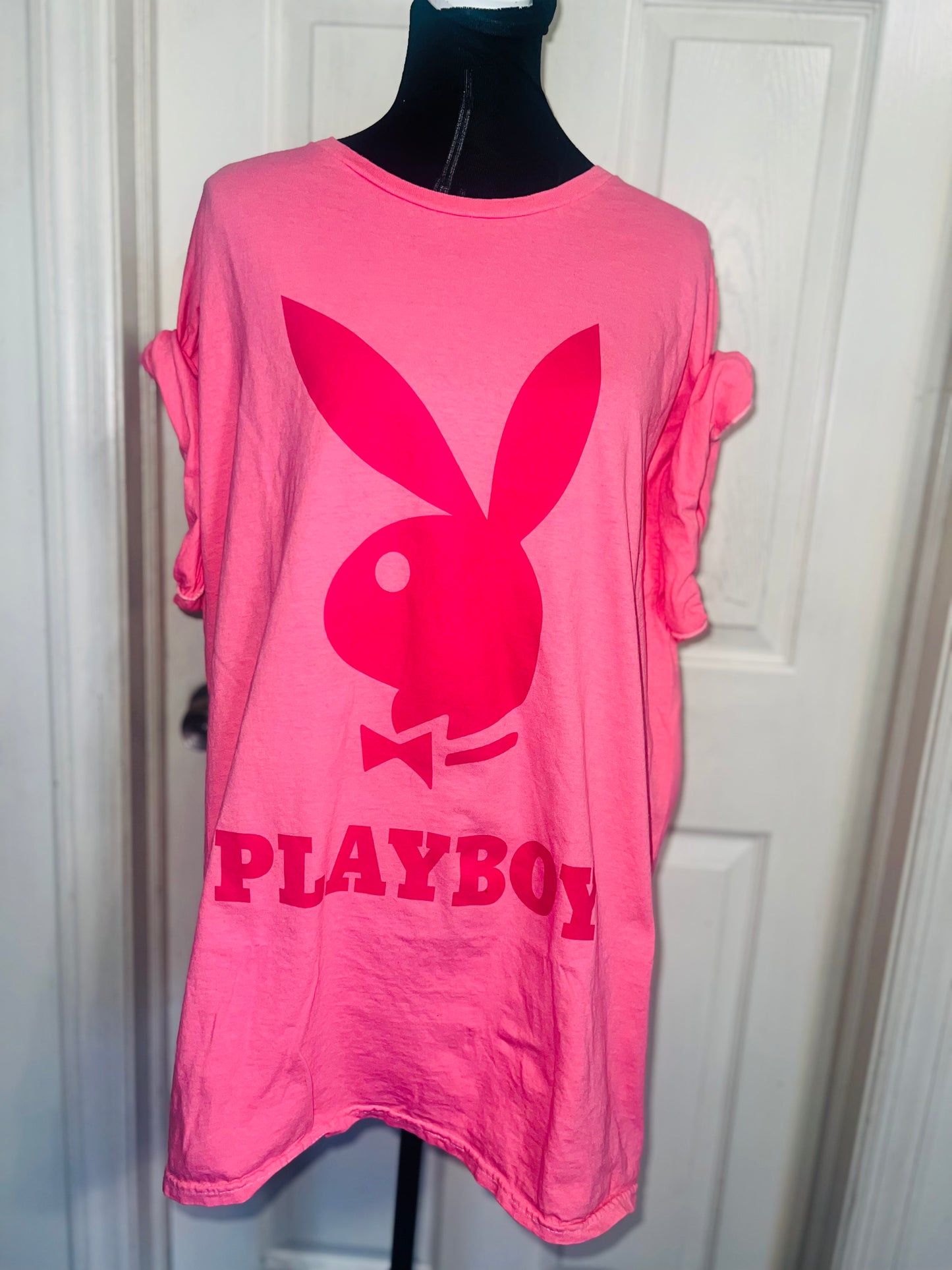 Playboy Oversized Distressed Tee