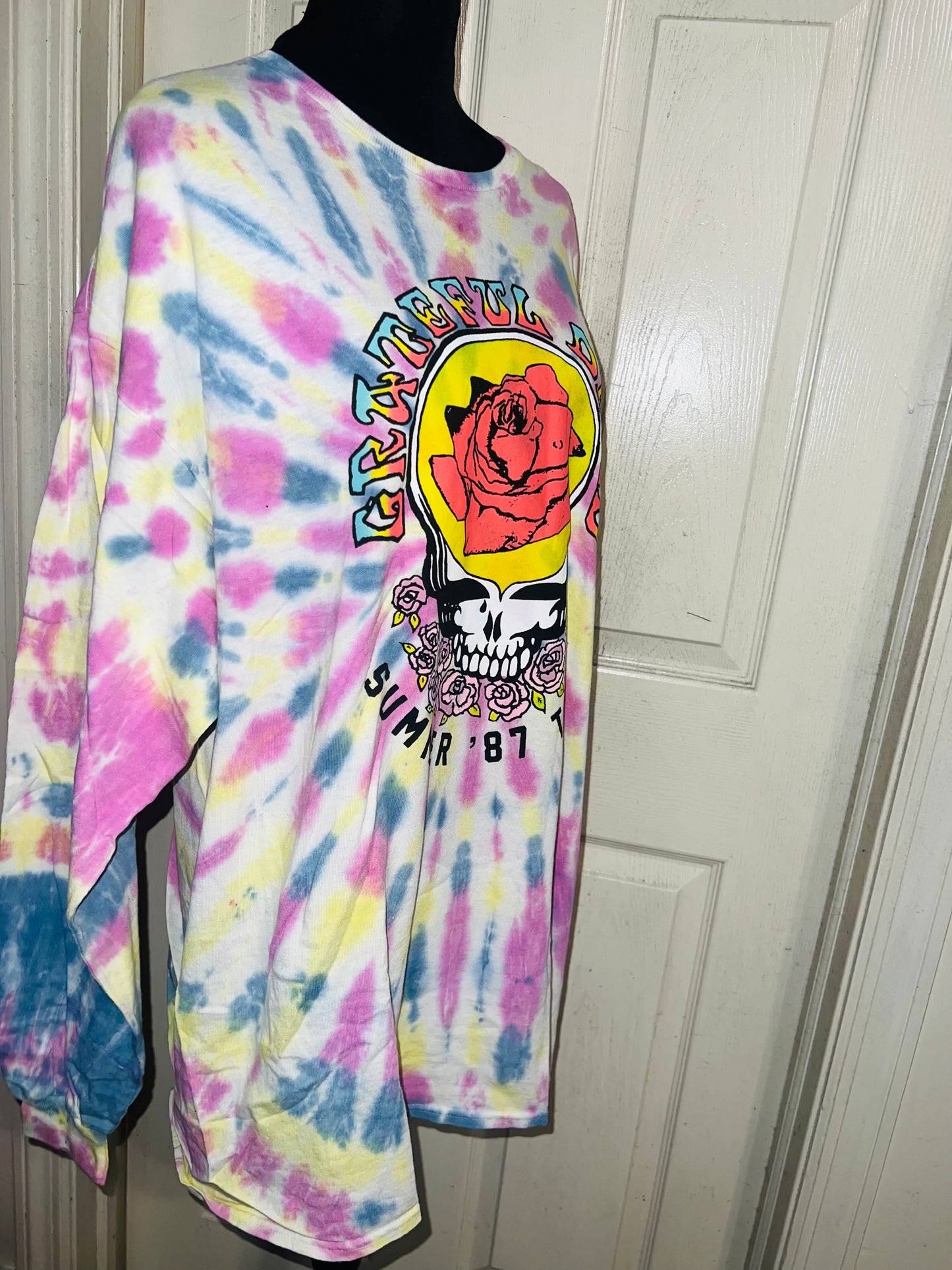 Grateful Dead Oversized Distressed Long Sleeve Tee