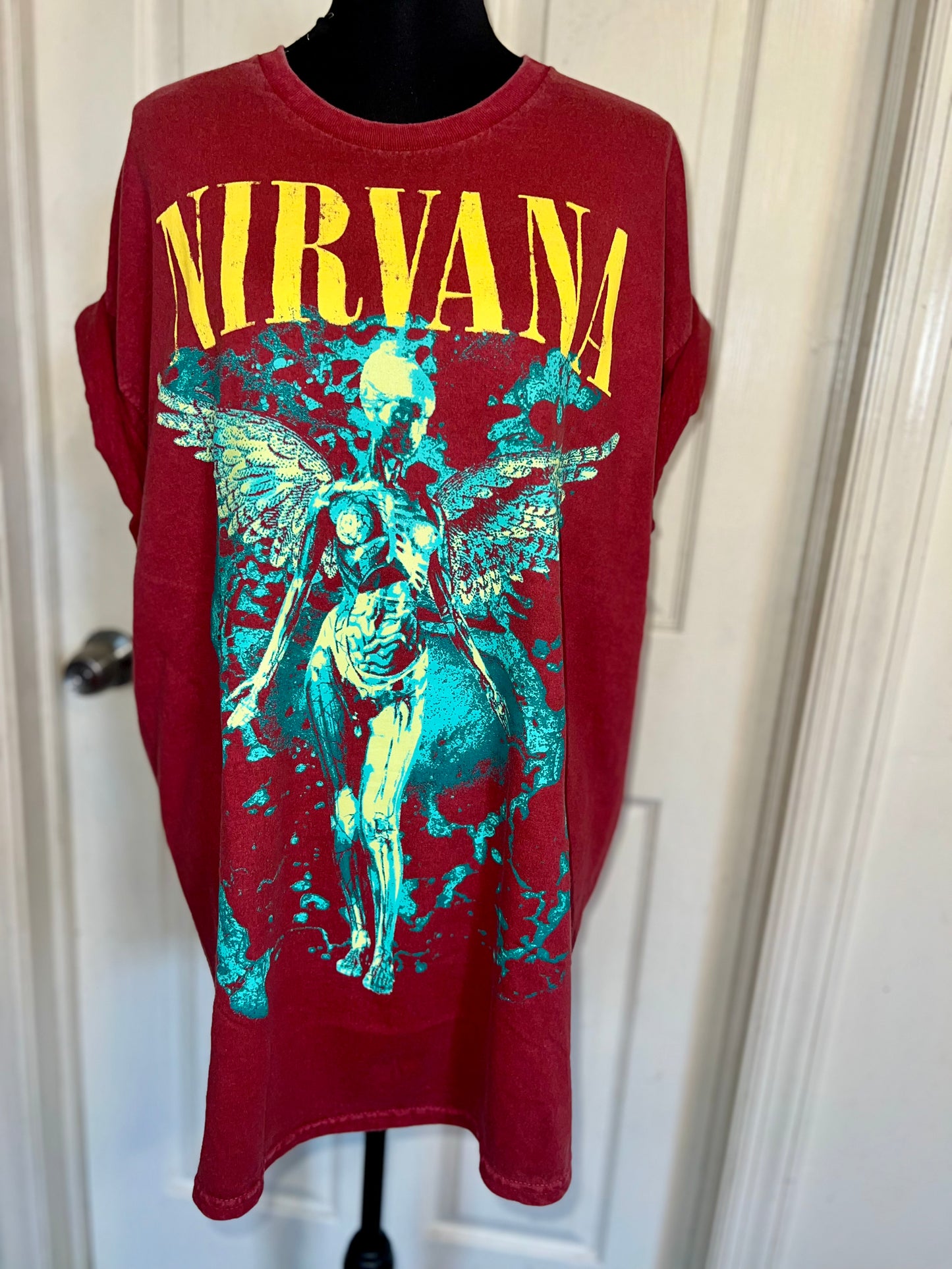 Nirvana Oversized Distressed Tee