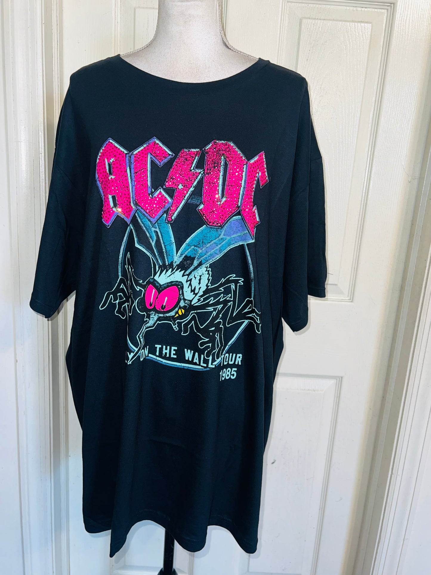 AC/DC Oversized Distressed Tee