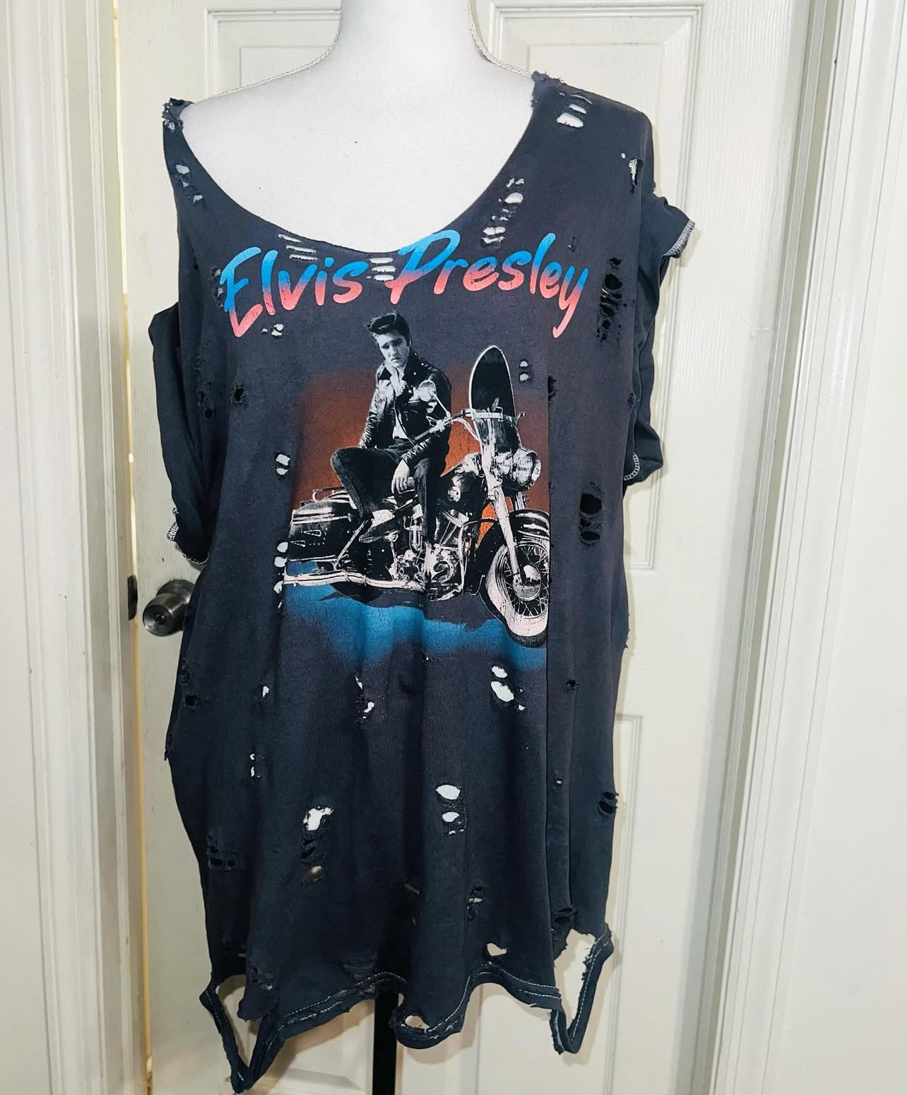 Elvis Oversized Distressed Tee