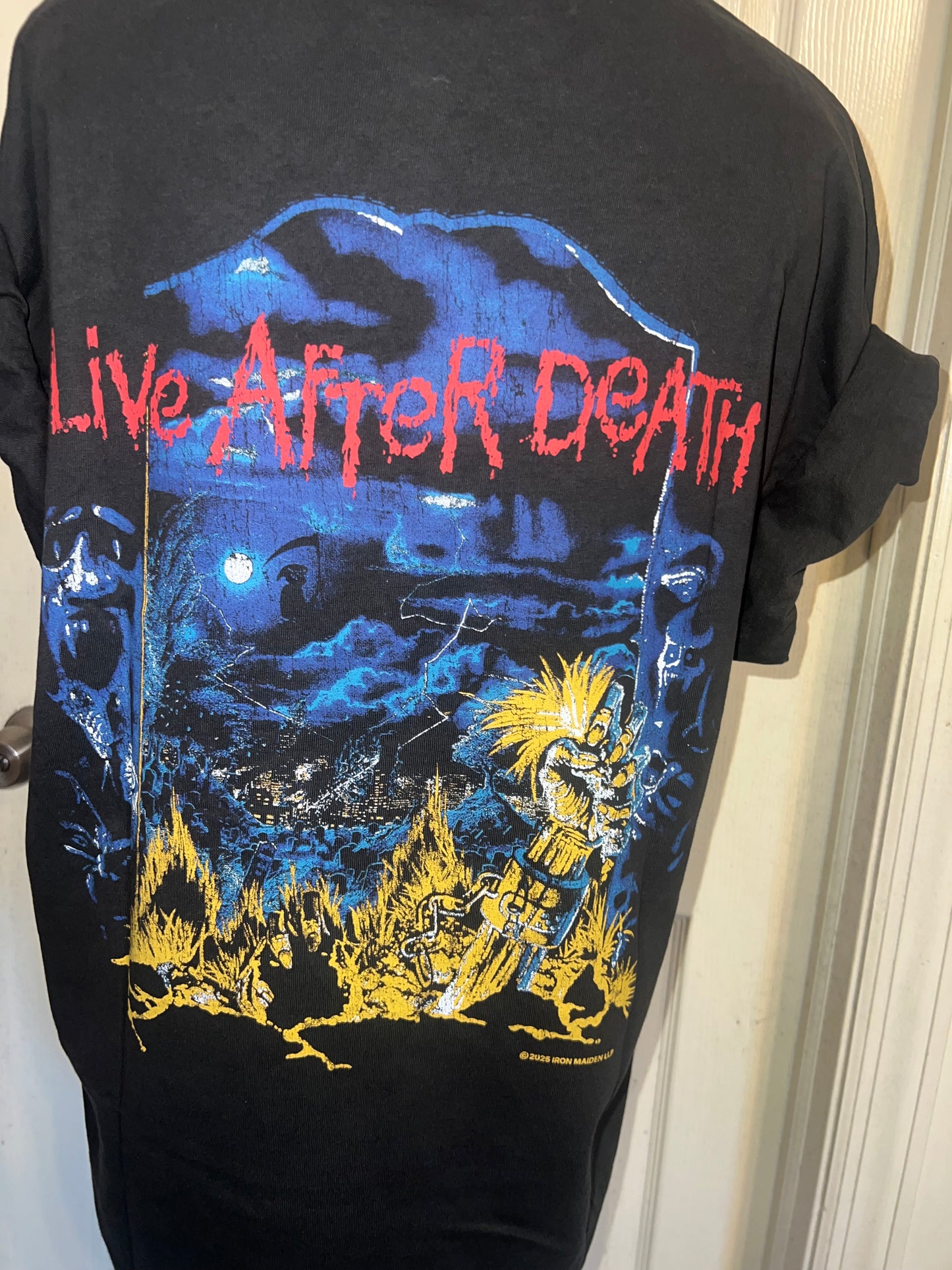 Iron Maiden Double Sided Oversized Distressed Tee