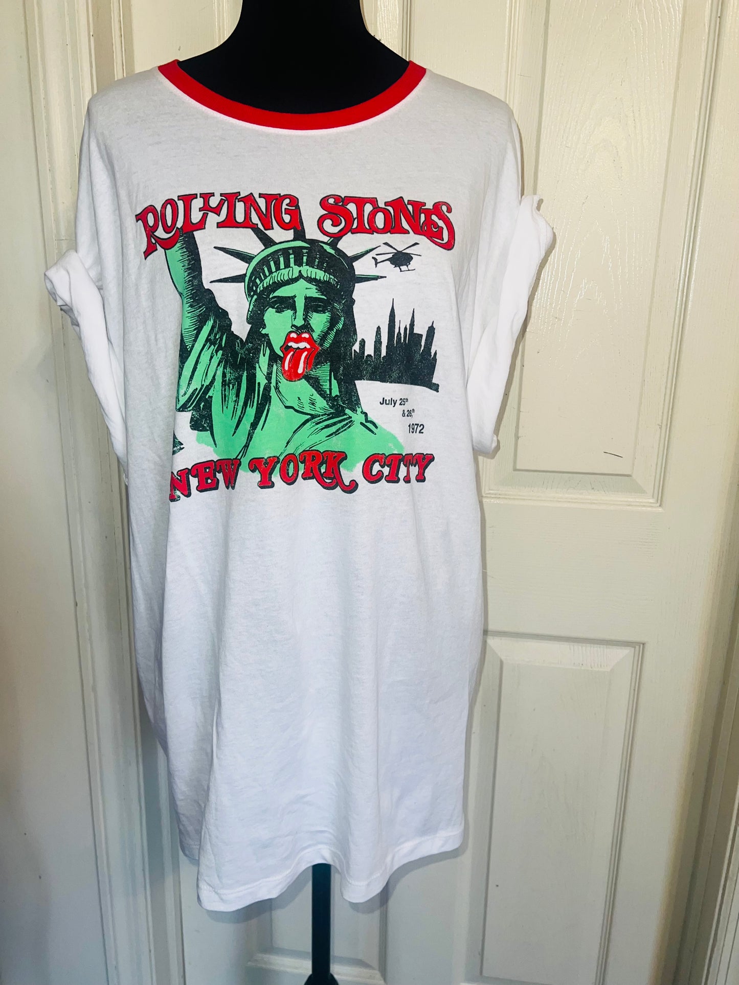 Rolling Stones Oversized Distressed Ted