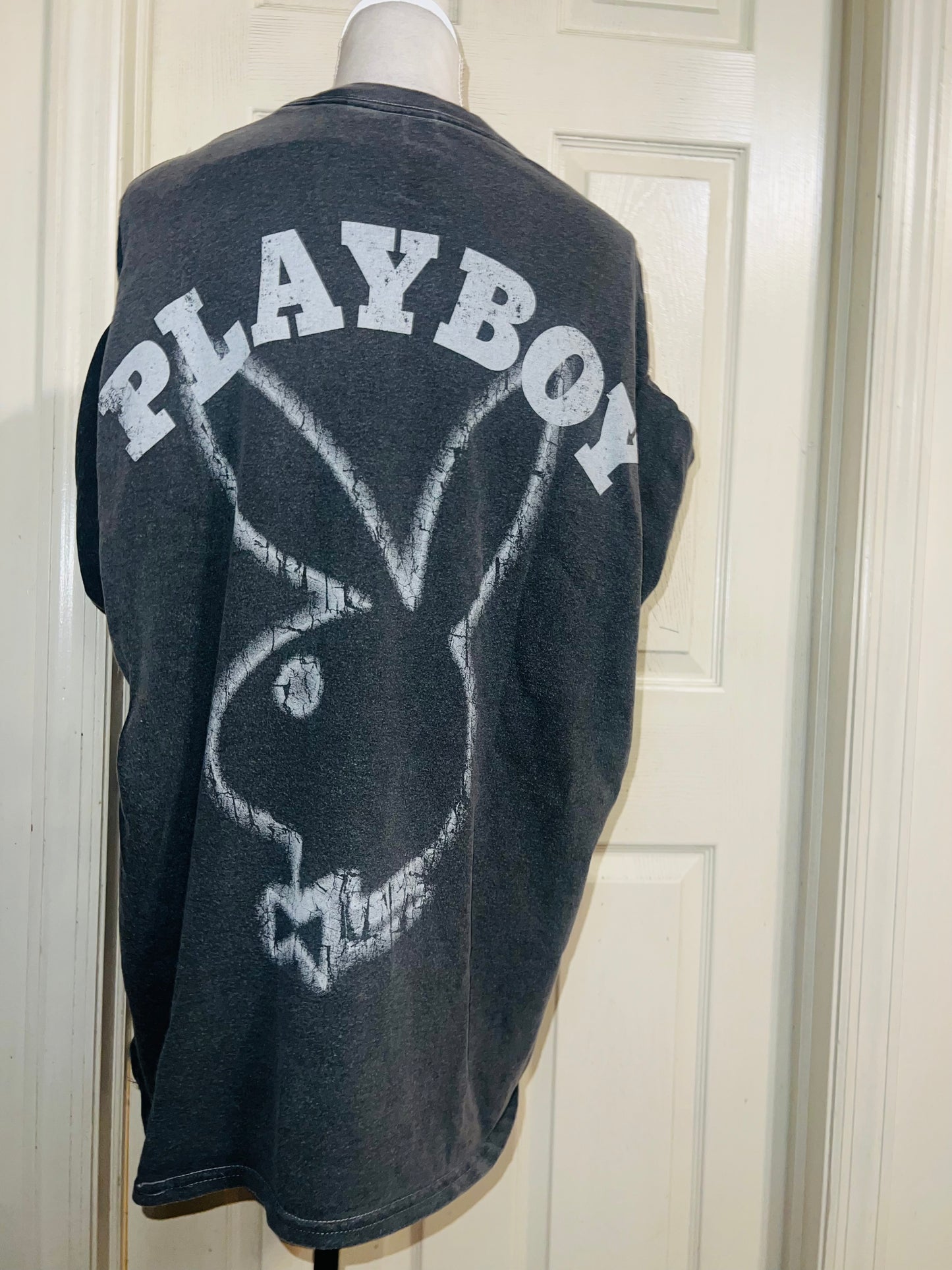 Playboy Double Sided Oversized Distressed Tee