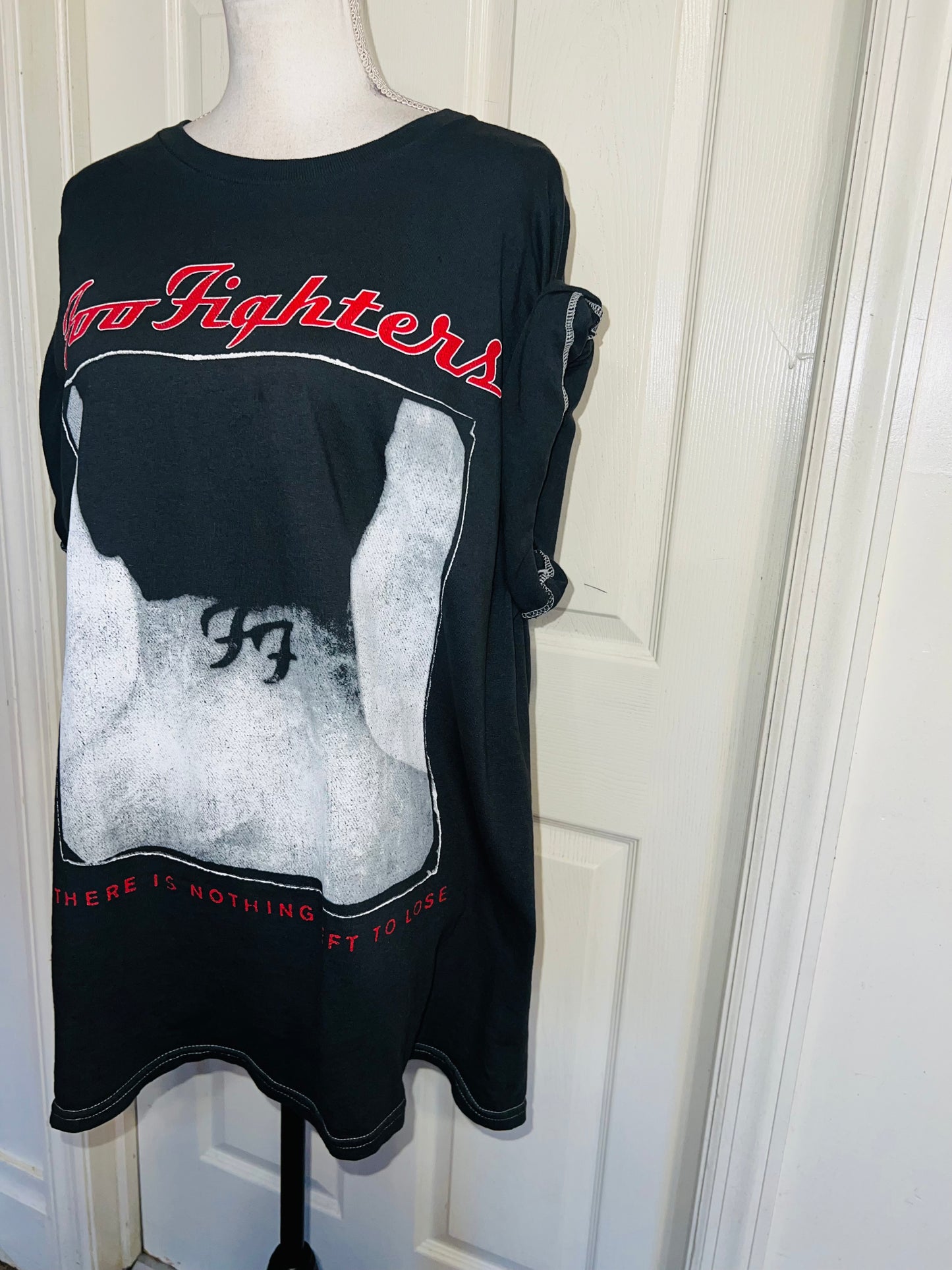 Foo Fighters Double Sided Oversized Distressed Tee
