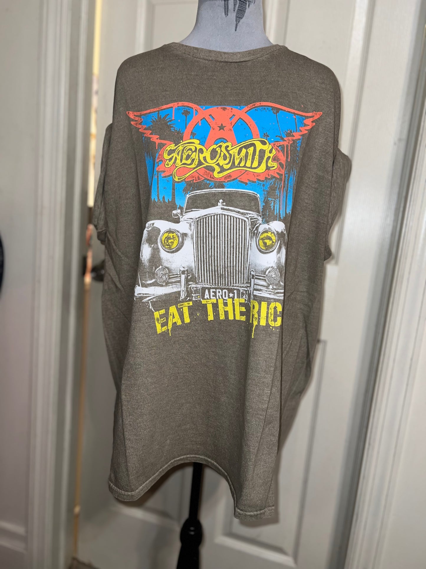 Aerosmith “Eat the Rich” Oversized Distressed Tee