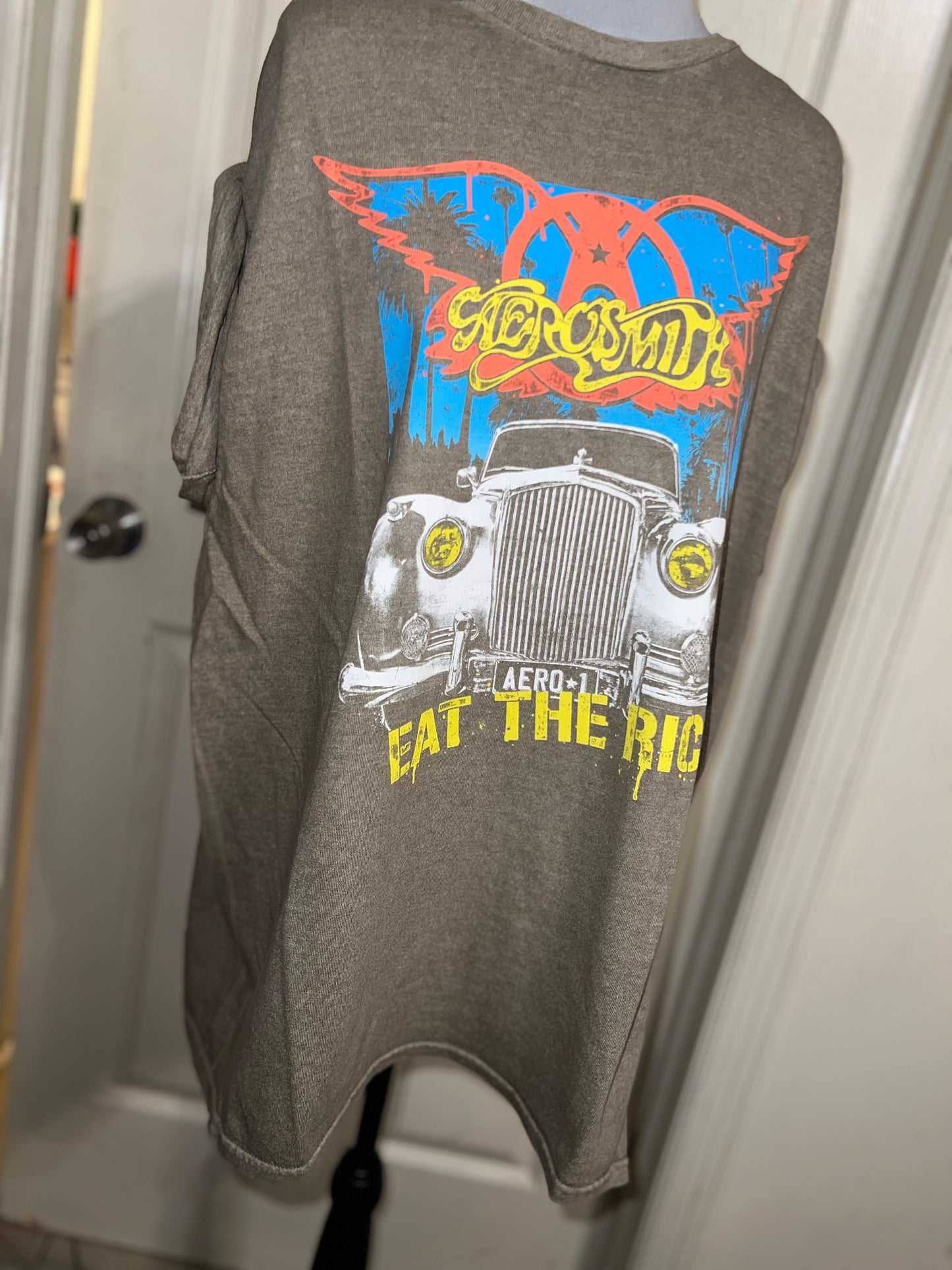 Aerosmith “Eat the Rich” Oversized Distressed Tee