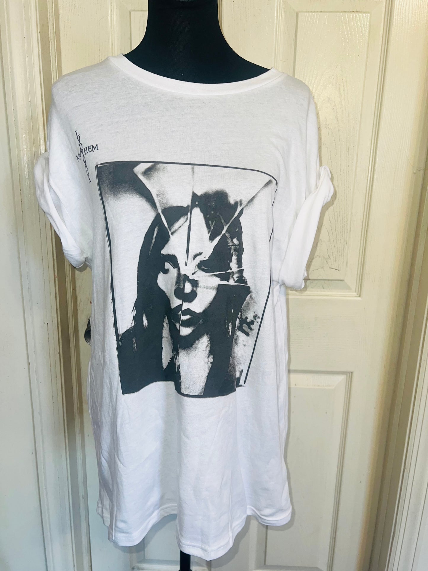 Lady Gaga Oversized Distressed Tee