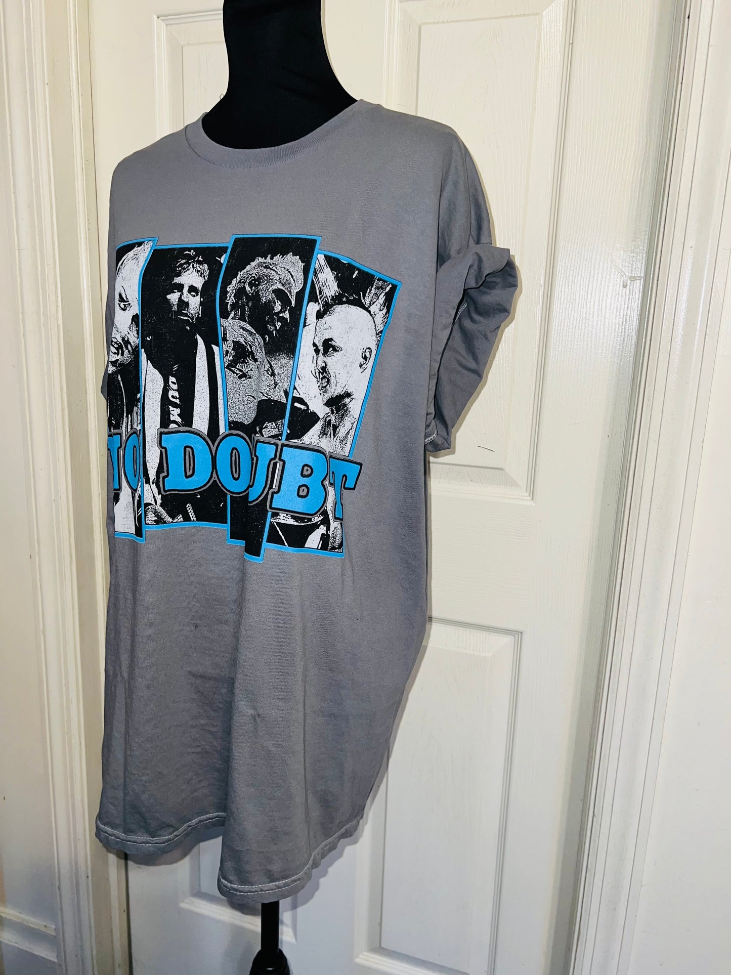 No Doubt Oversized Distressed Tee