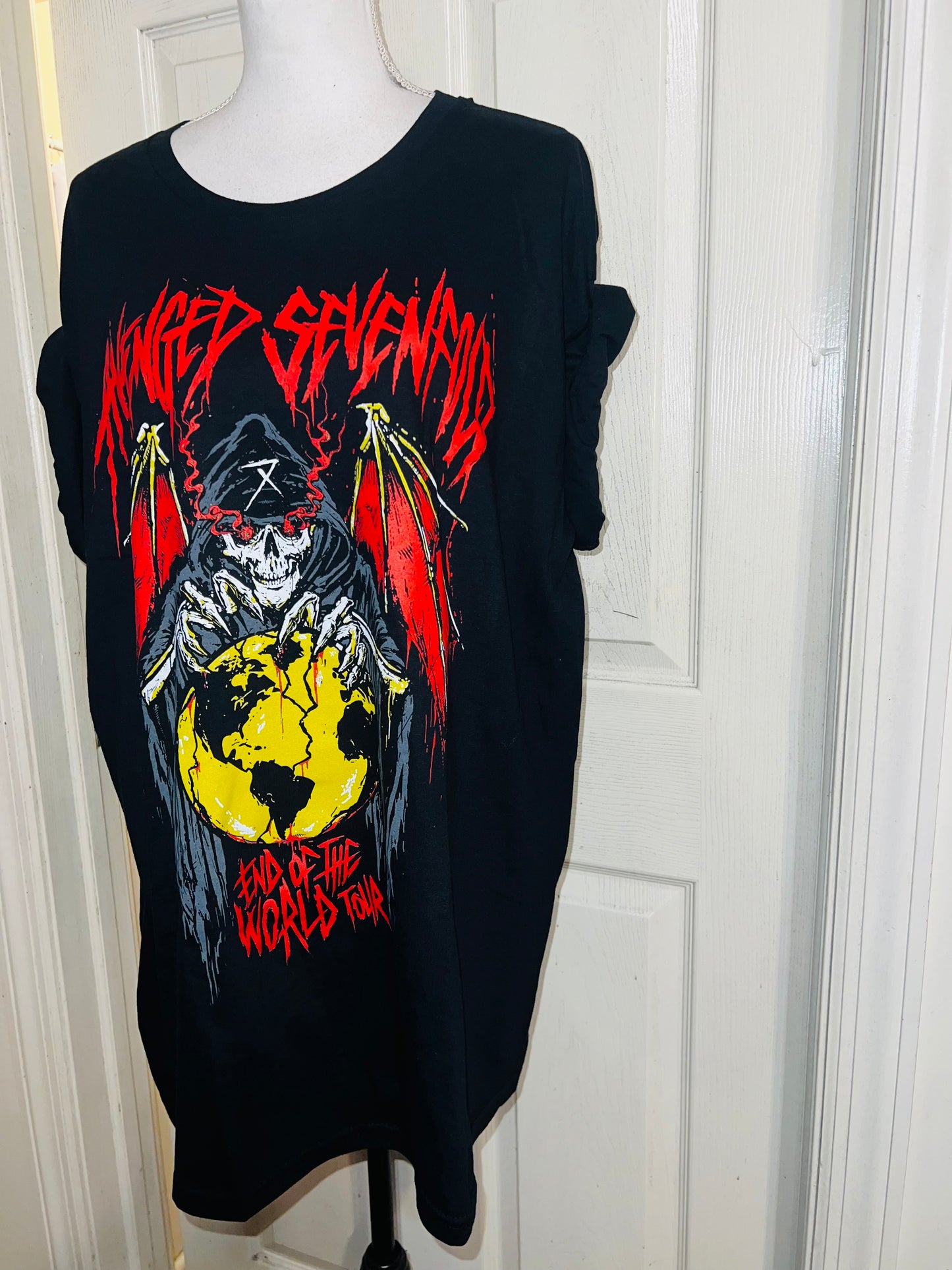 Avenged Sevenfold Oversized Distressed Tee