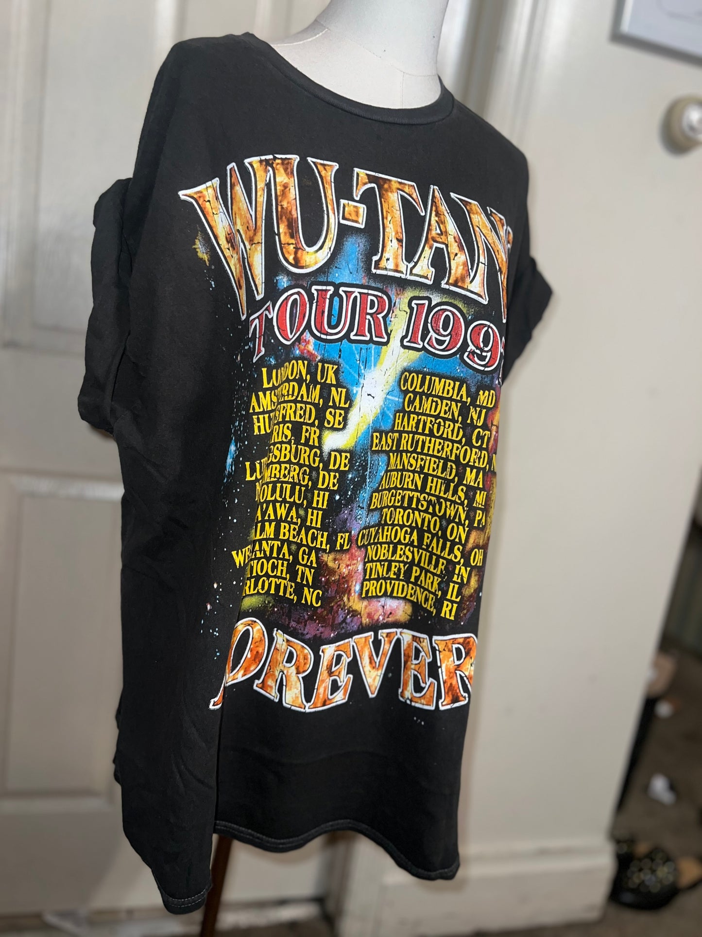 Wu-Tang Clan Tour Oversized Distressed Tee