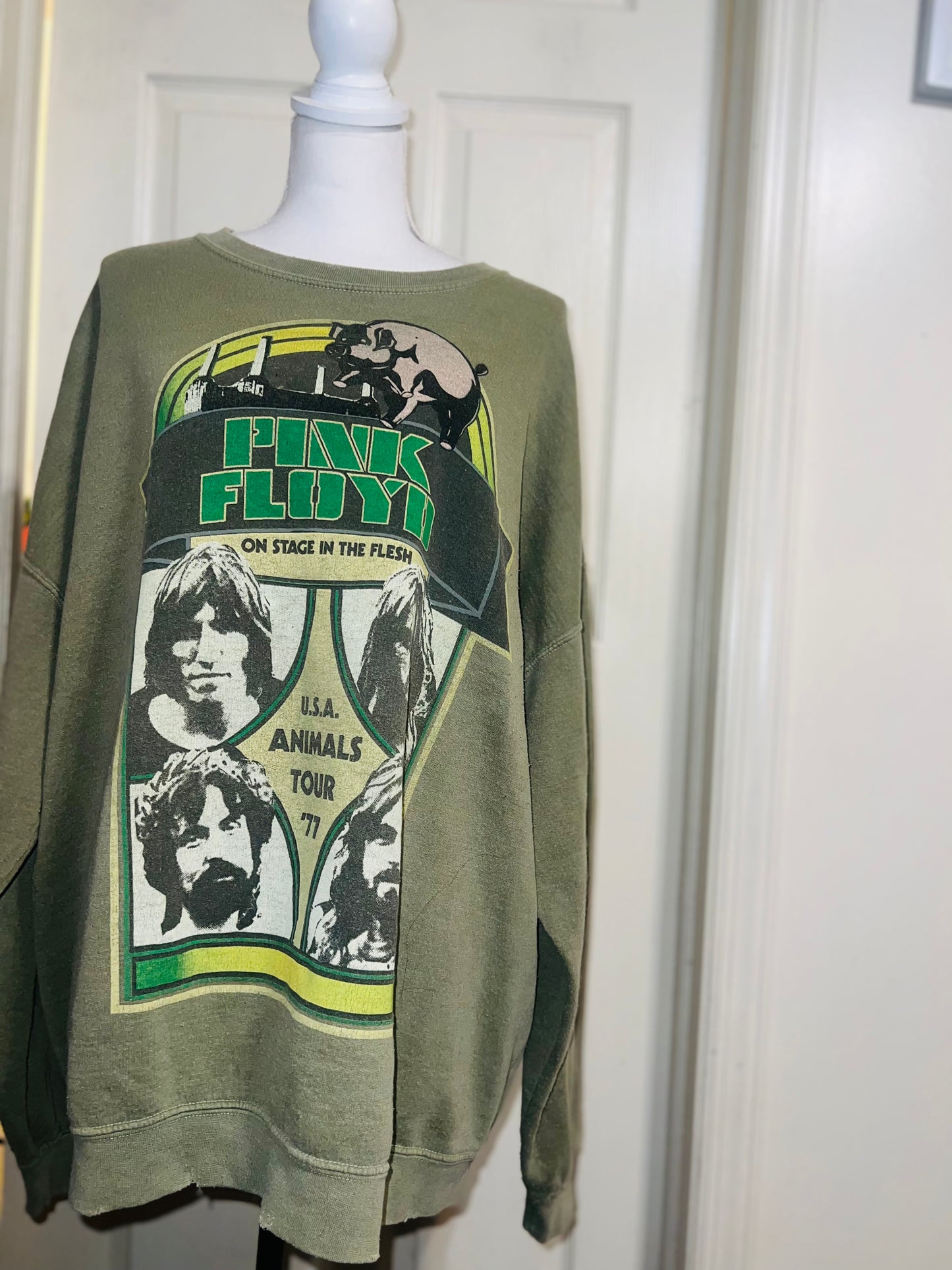Pink Floyd Oversized Distressed Sweatshirt