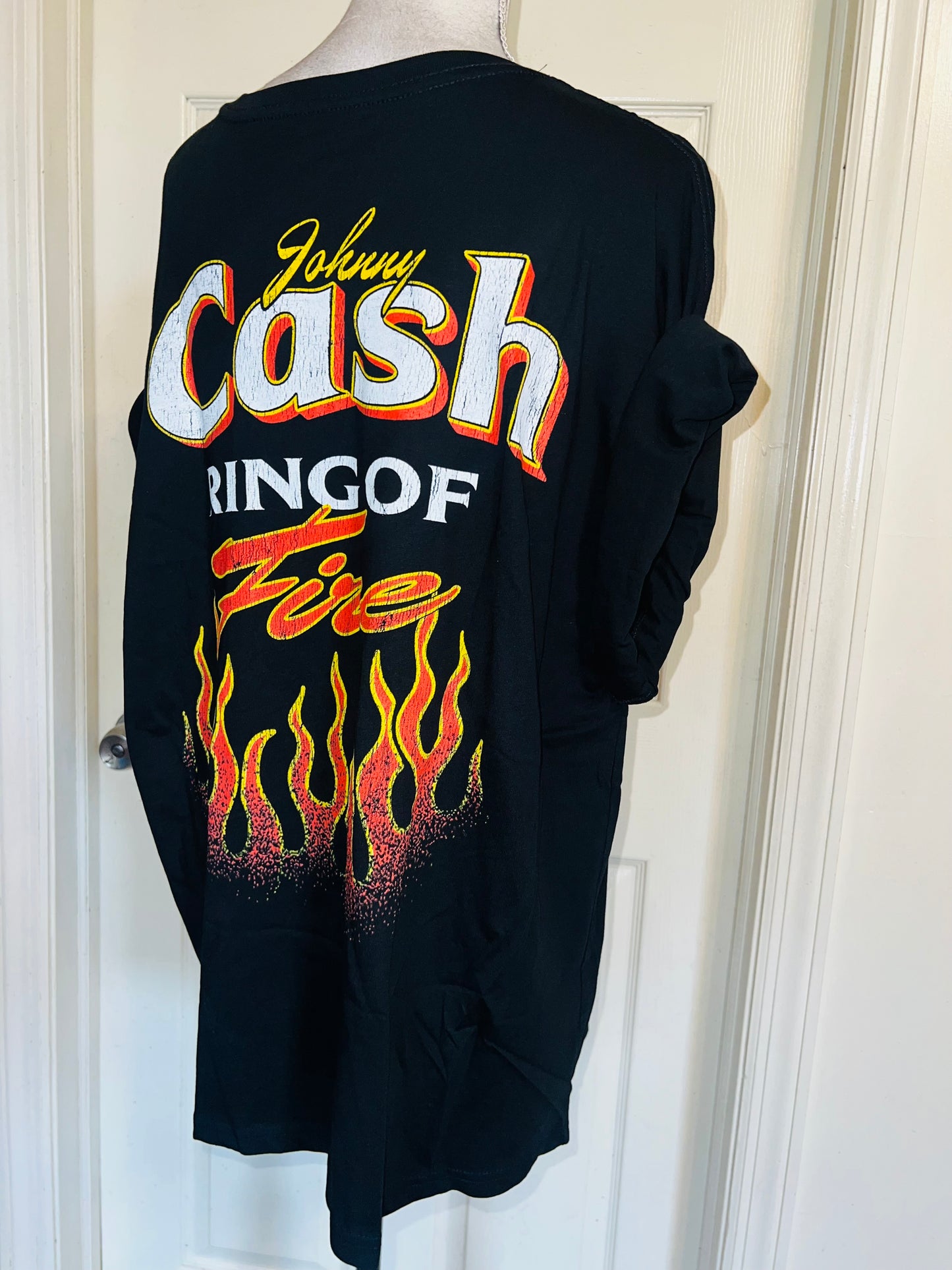 Johnny Cash Double Sided Oversized Distressed Tee