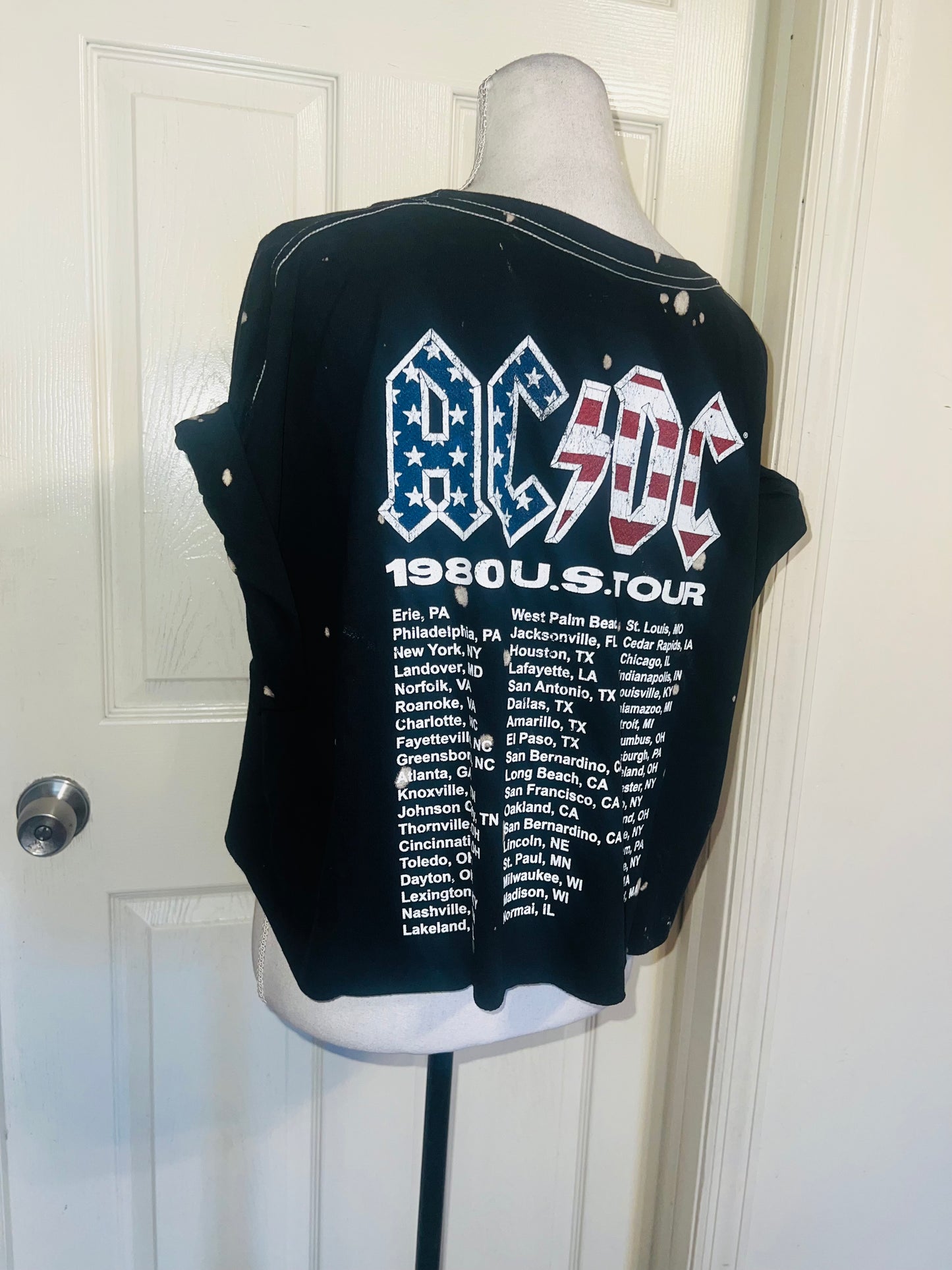 AC/DC Oversized Distressed Tee