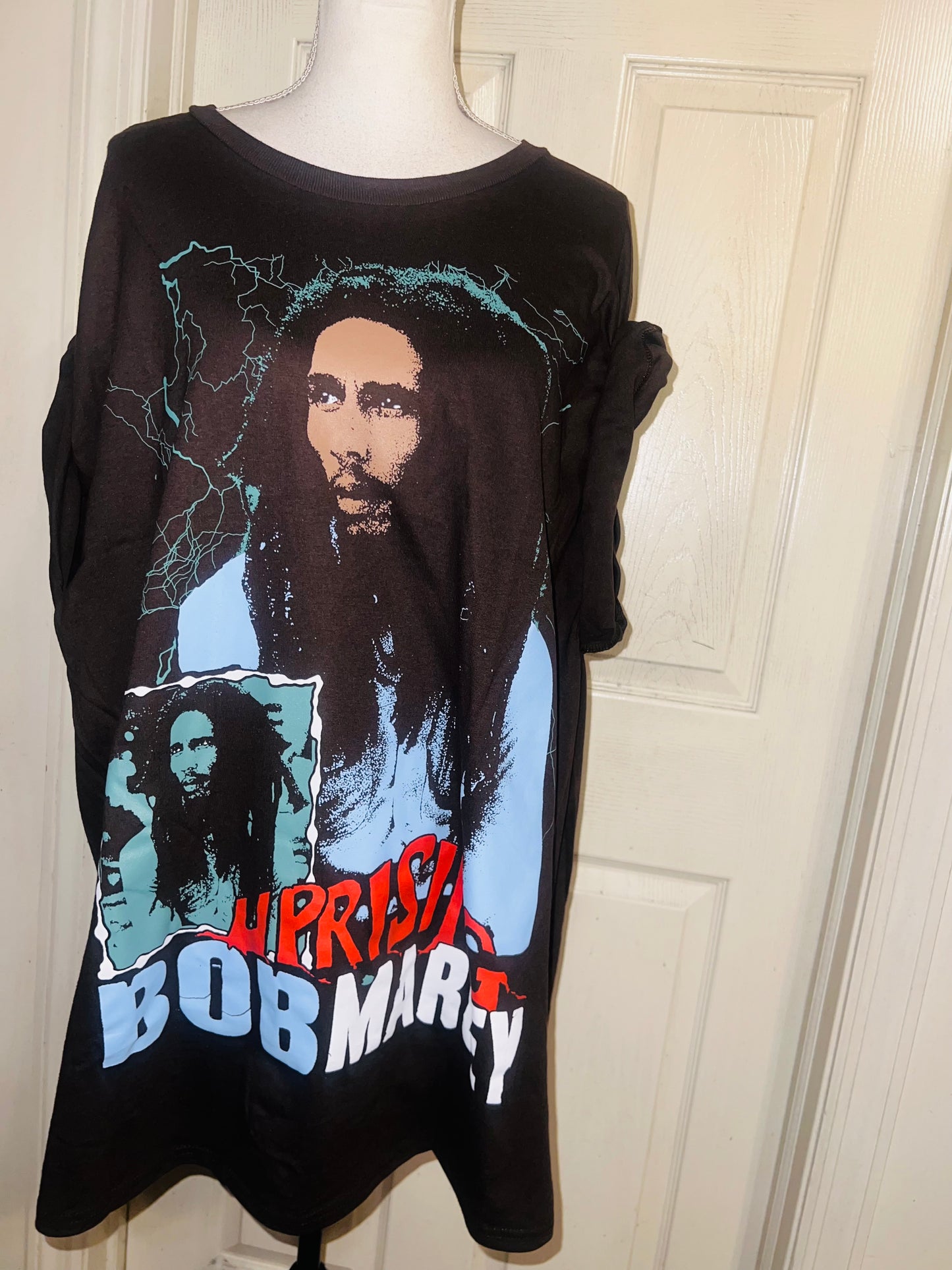 Bob Marley Oversized Distressed Tee