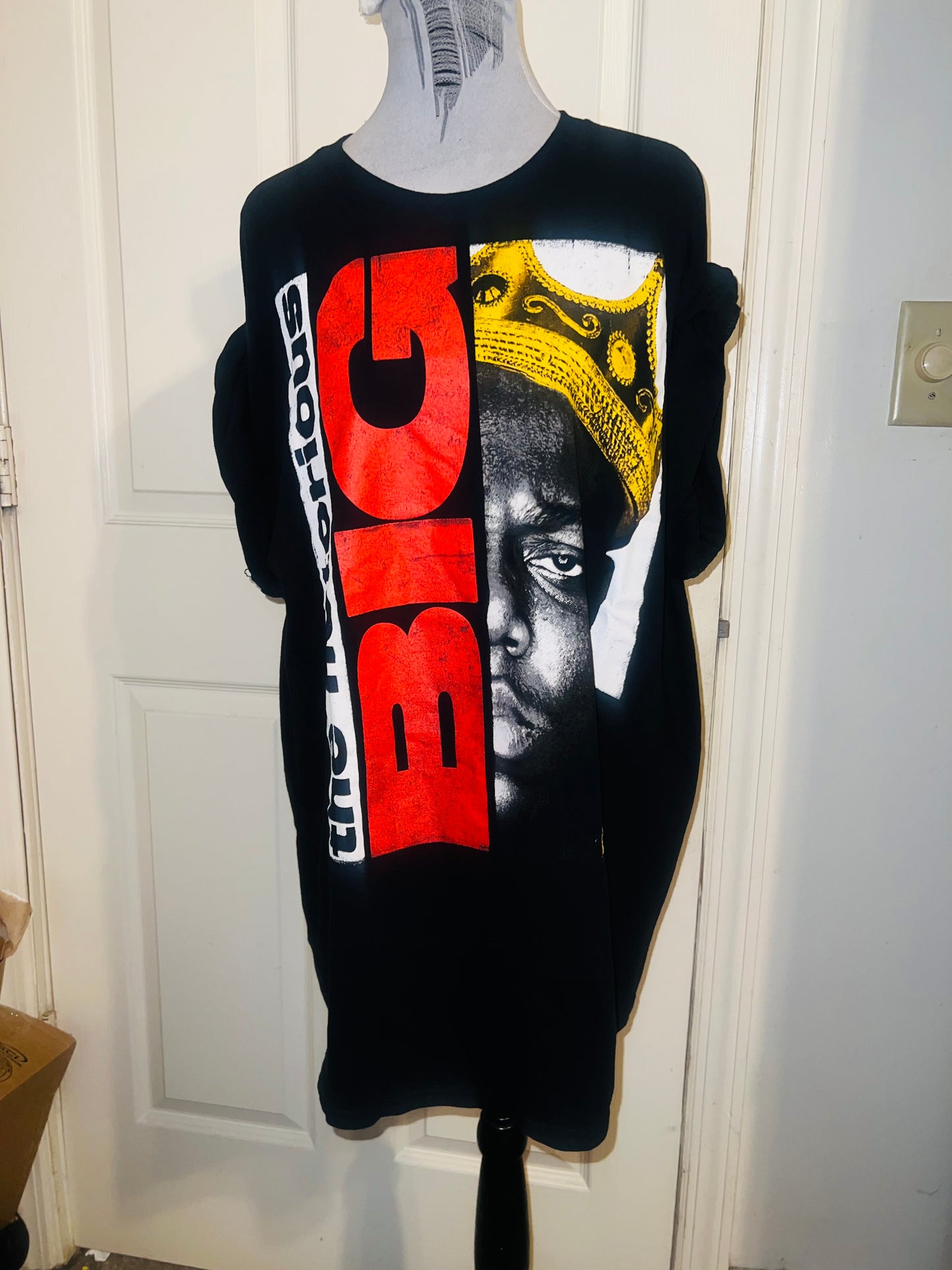 Notorious BIG Biggie Smalls Oversized Distressed Tee