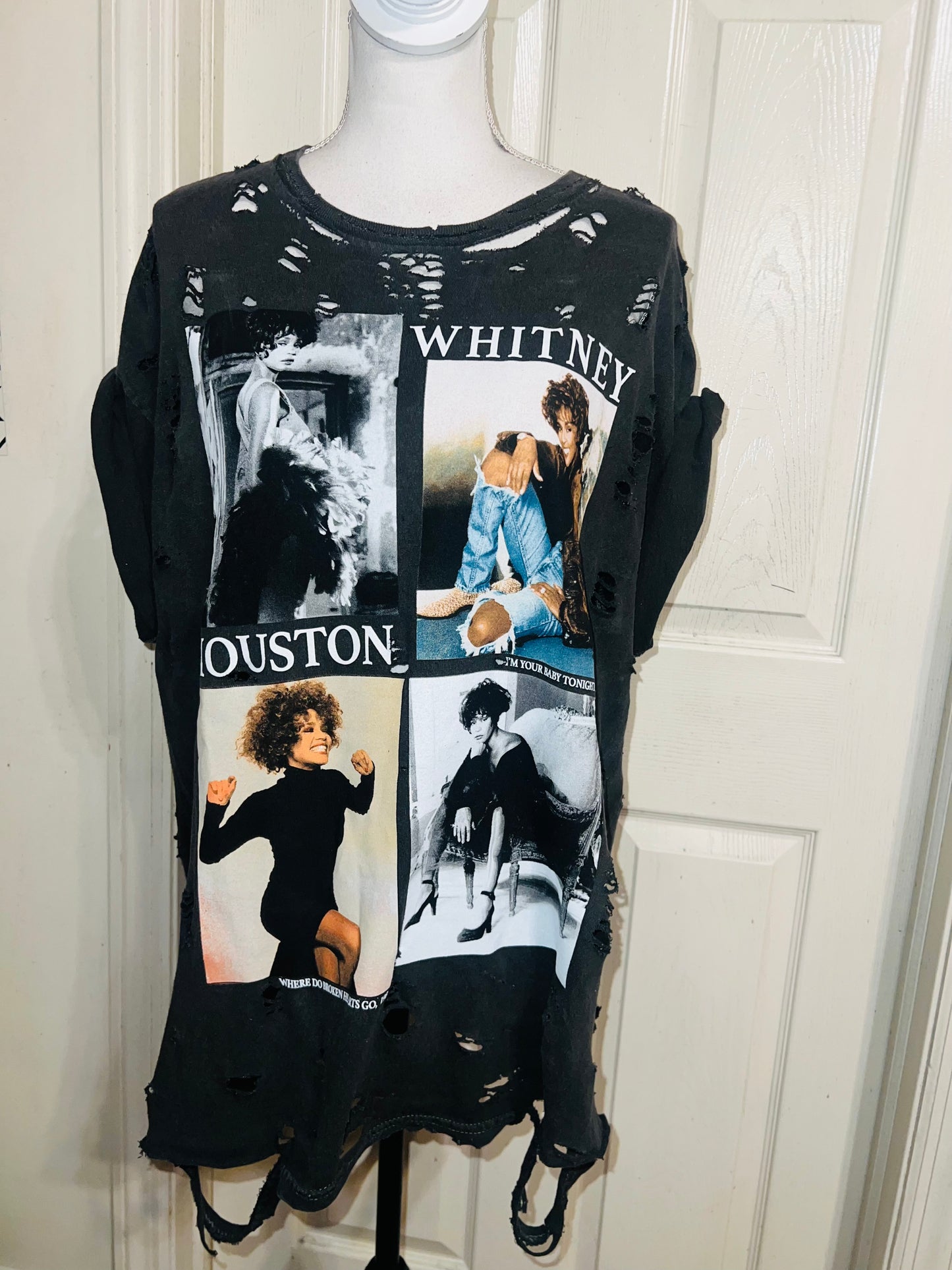 Whitey Houston Oversized Distressed Tee