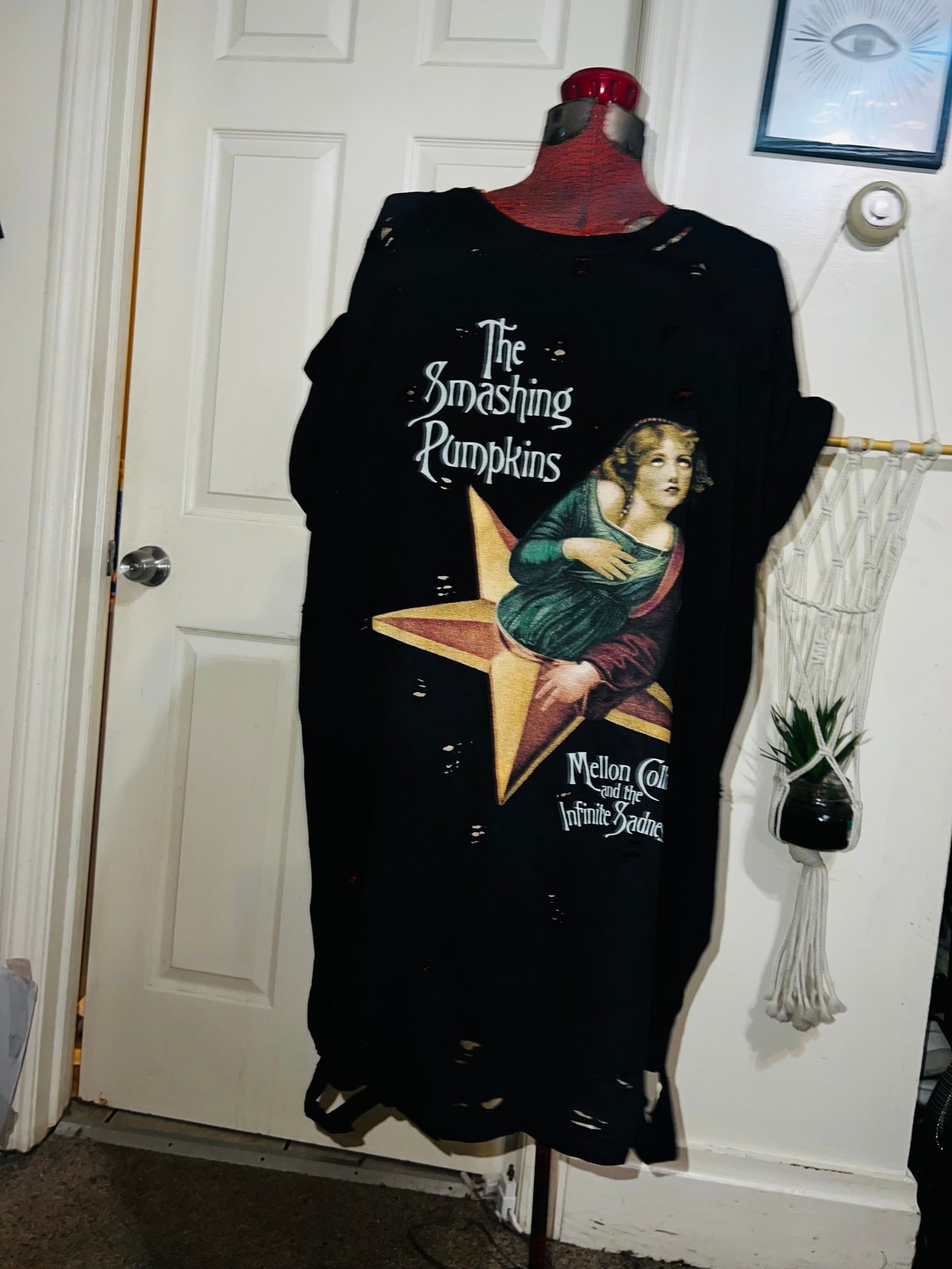 Smashing Pumpkins Oversized Distressed Tee