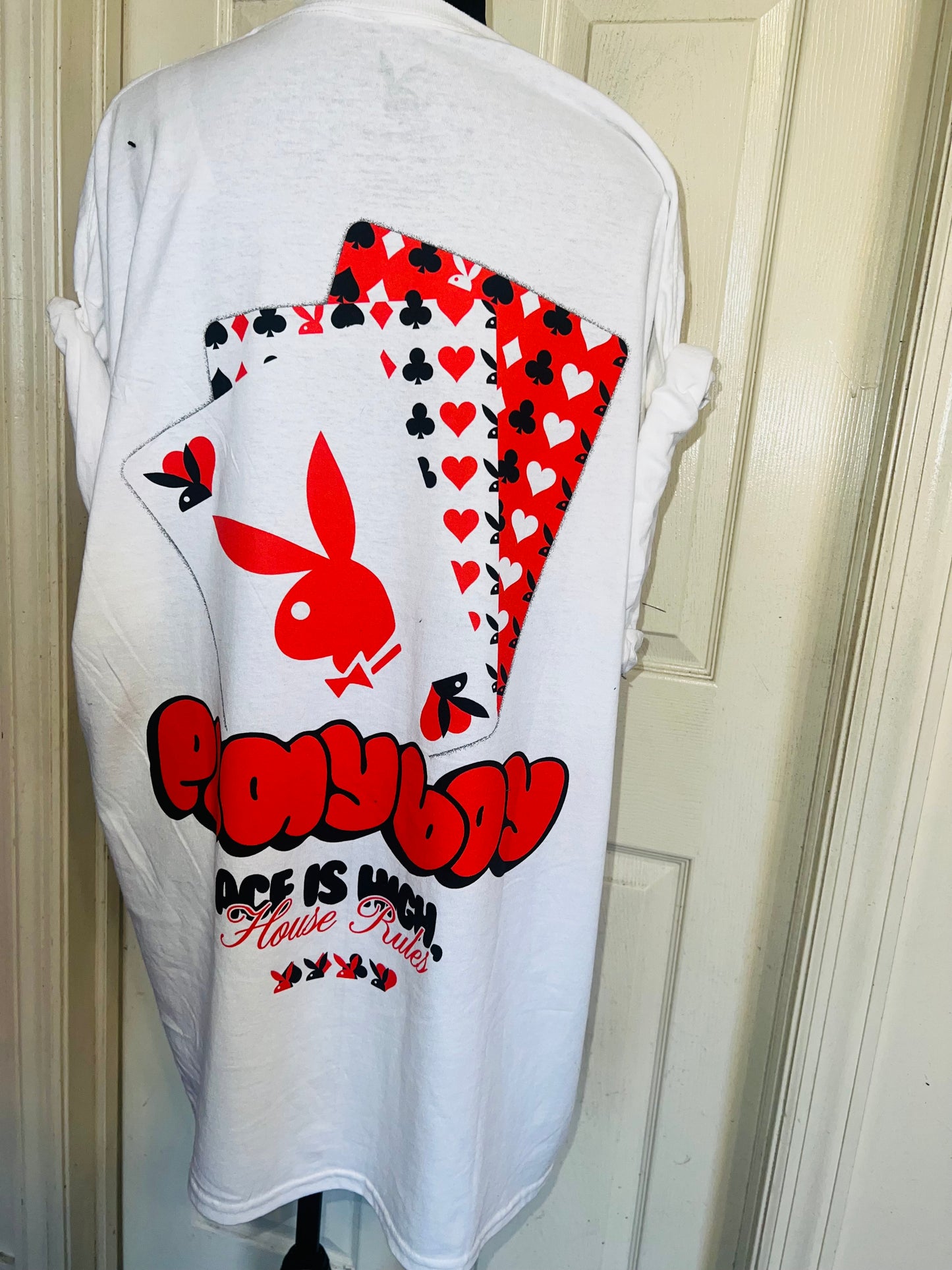 Playboy Double Sided Oversized Distressed Tee