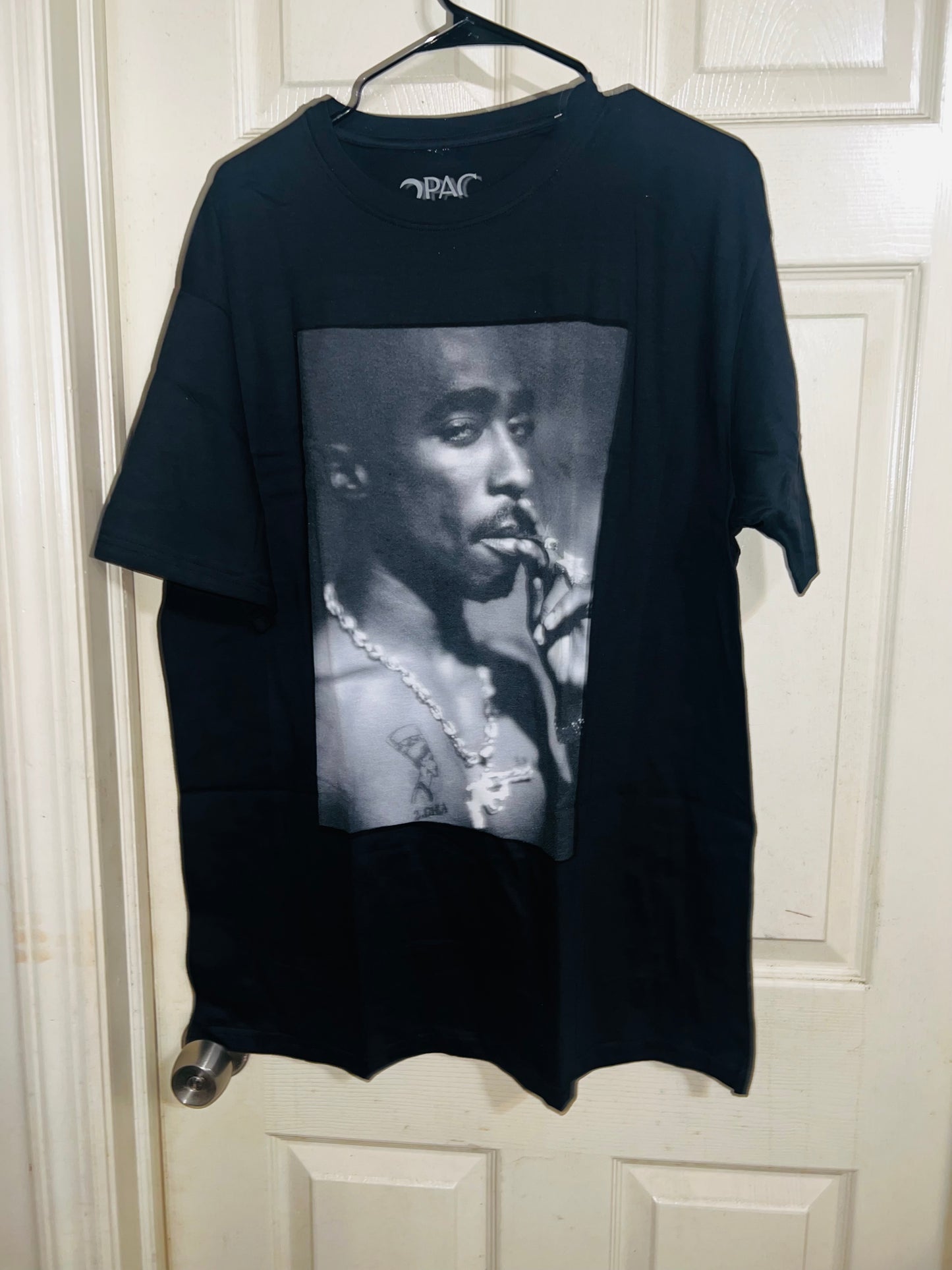 Tupac Portrait Oversized Distressed Tee