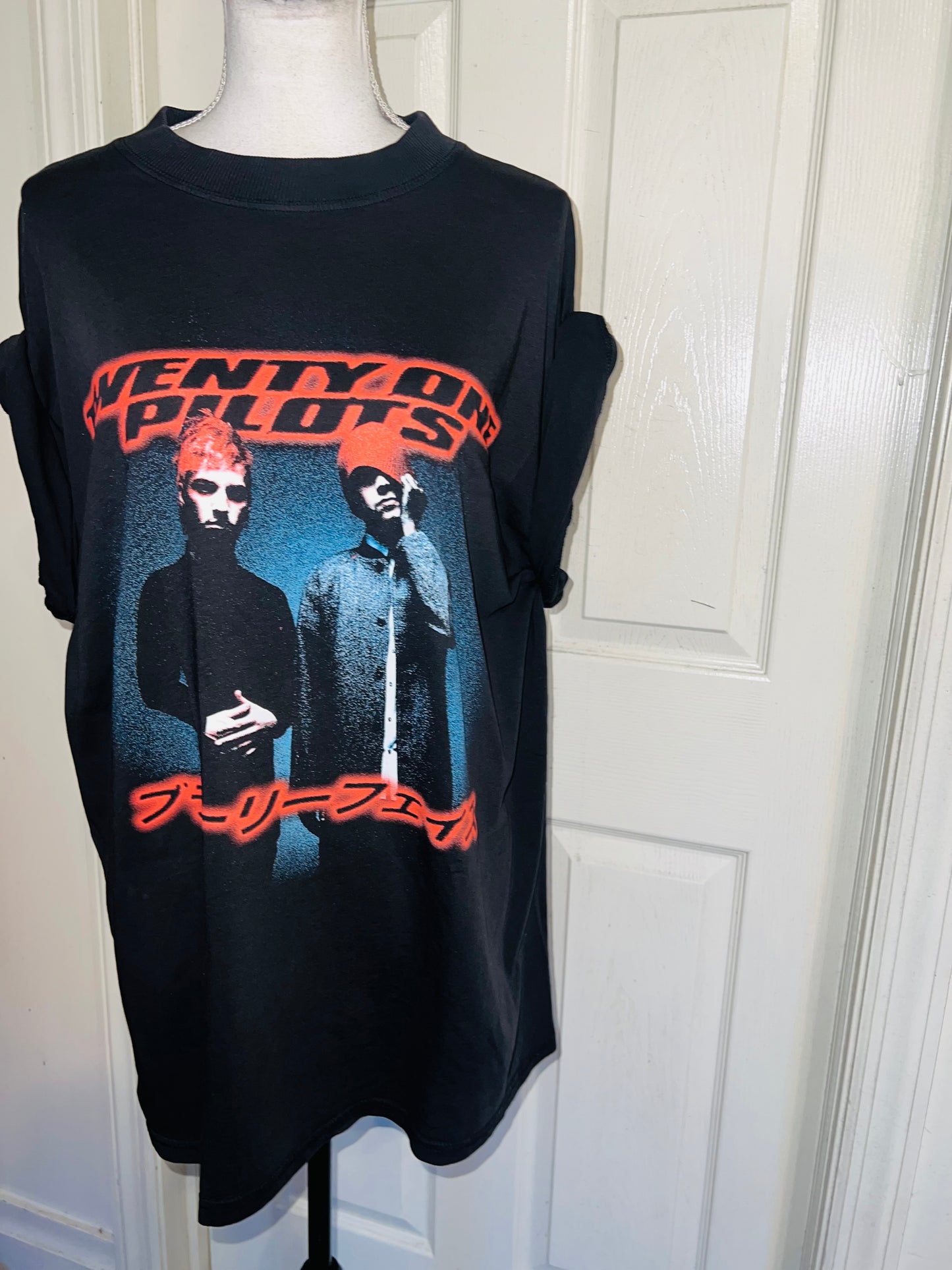 Twenty One Pilots Oversized Distressed Tee