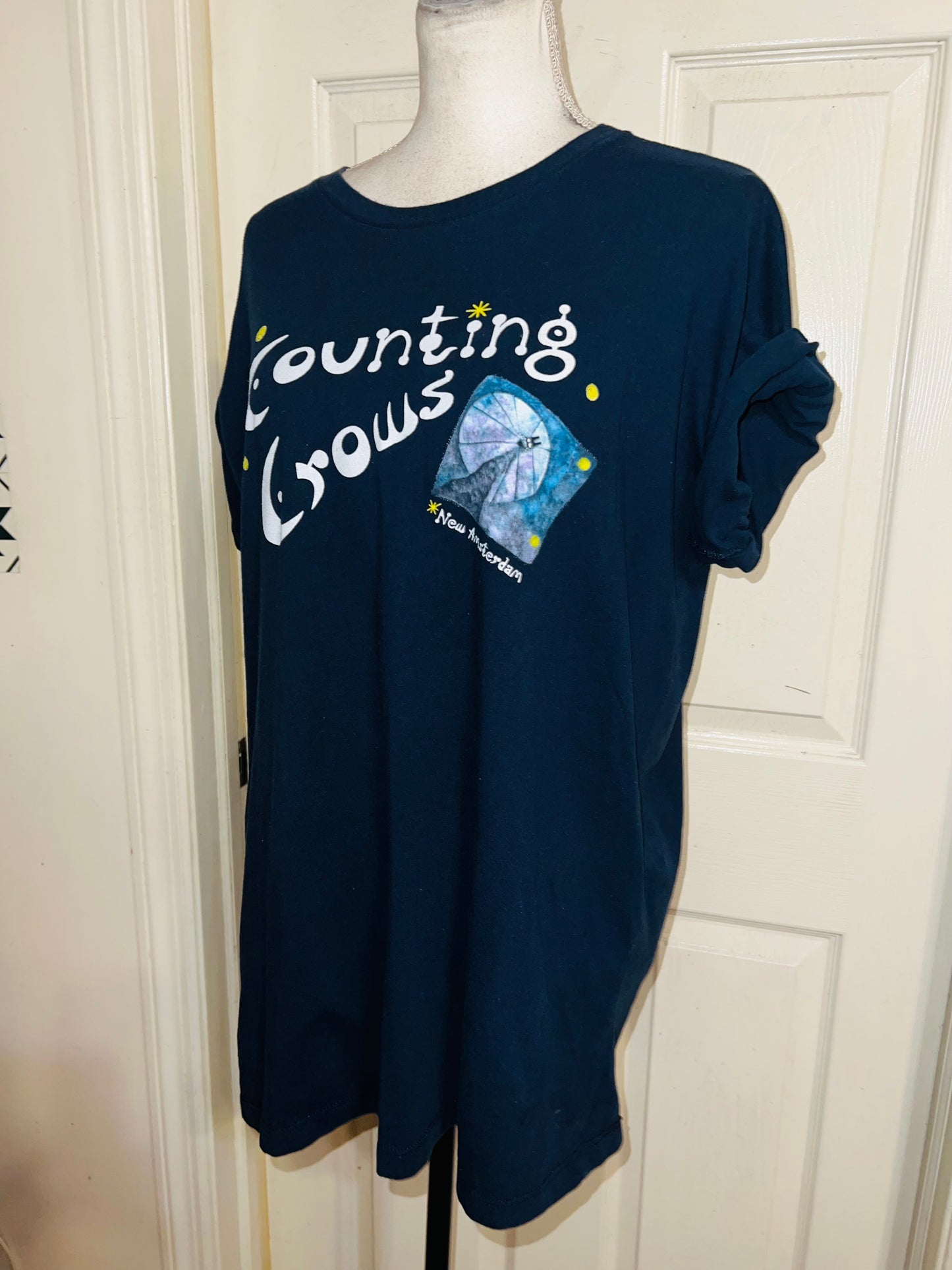 Counting Crows Double Sided Oversized Distressed Tee