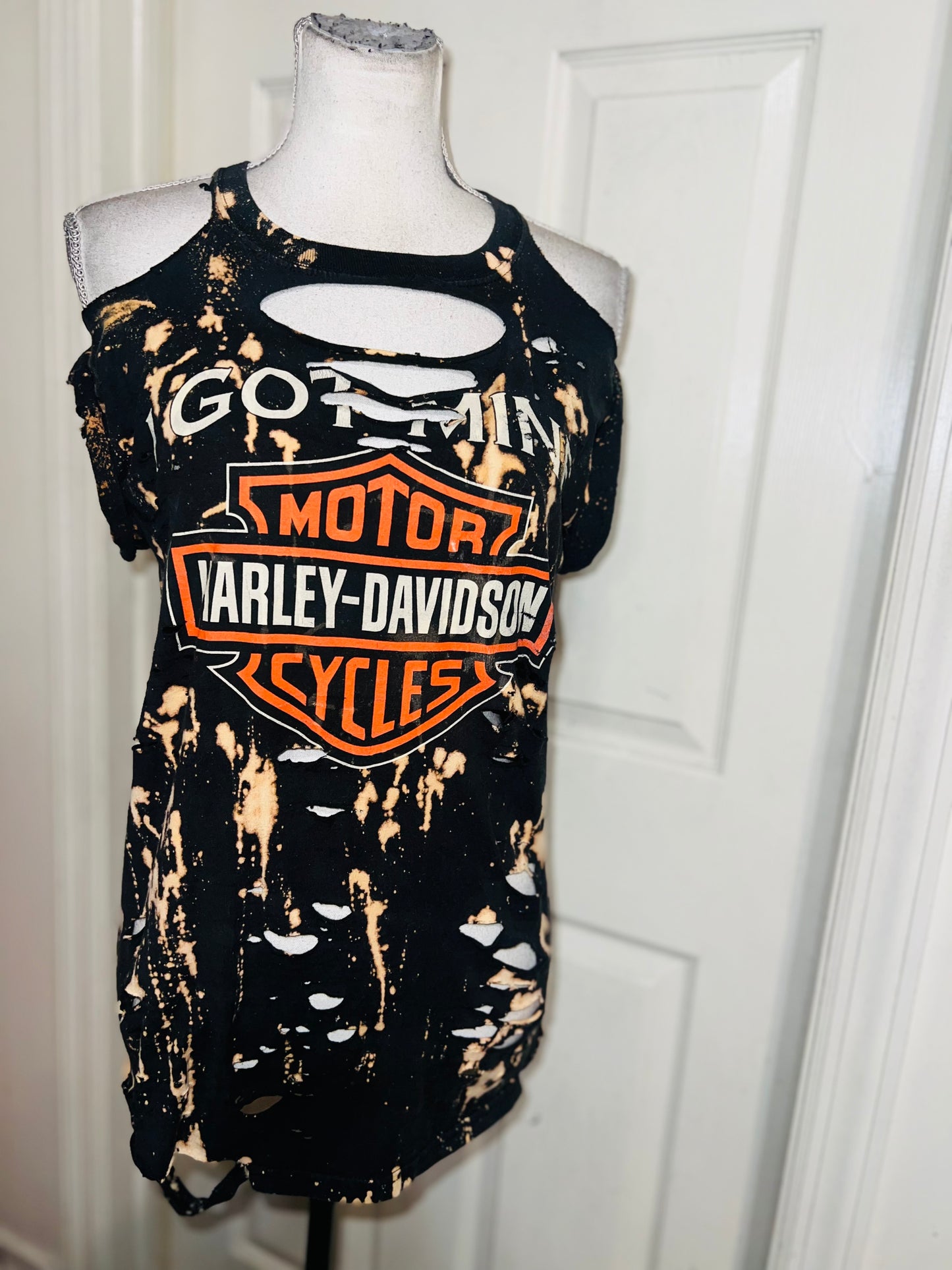 Harley Davidson Bleached Double Sided Distressed Tee