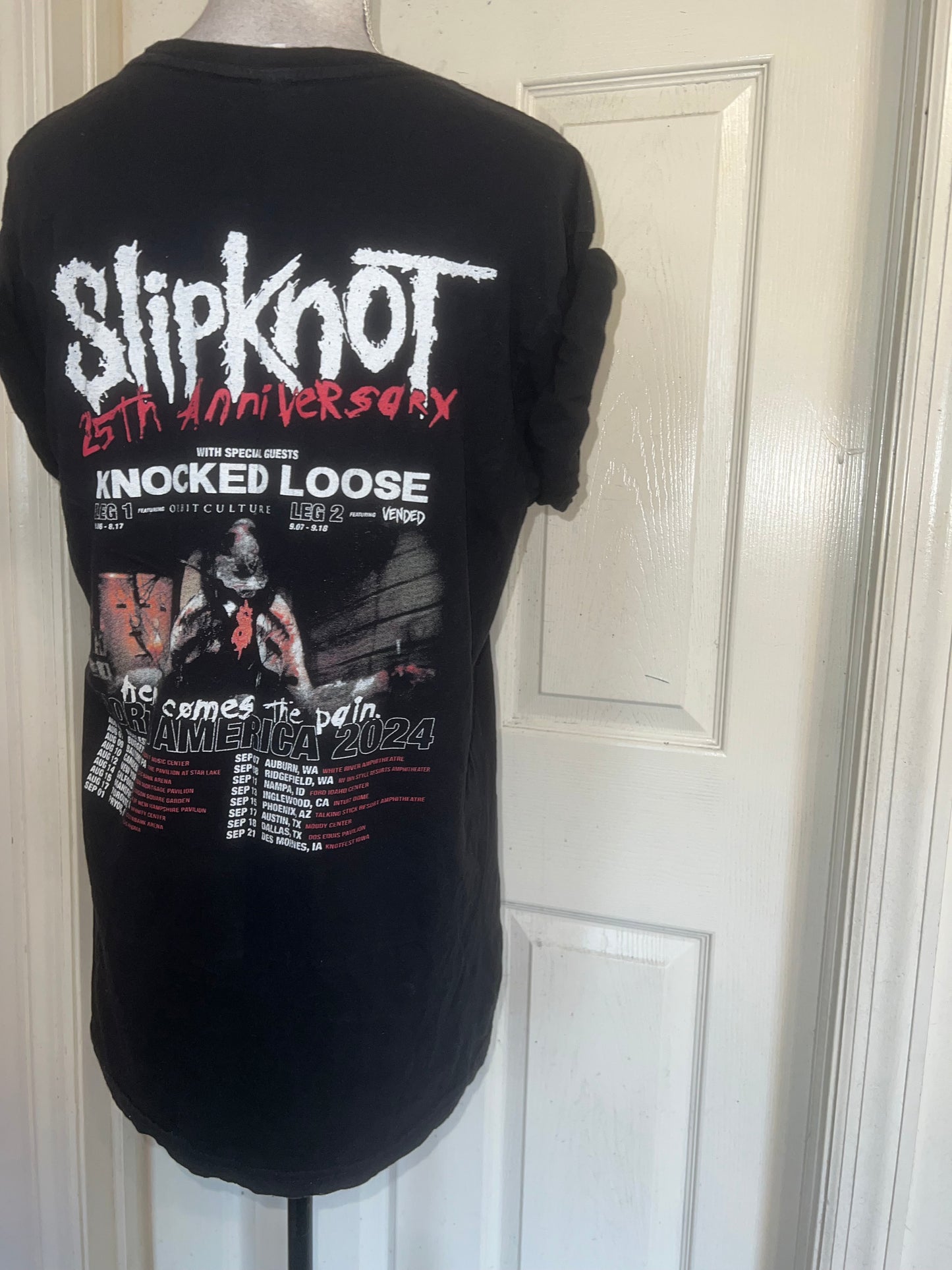 Slipknot Double Sided Oversized Distressed Tee