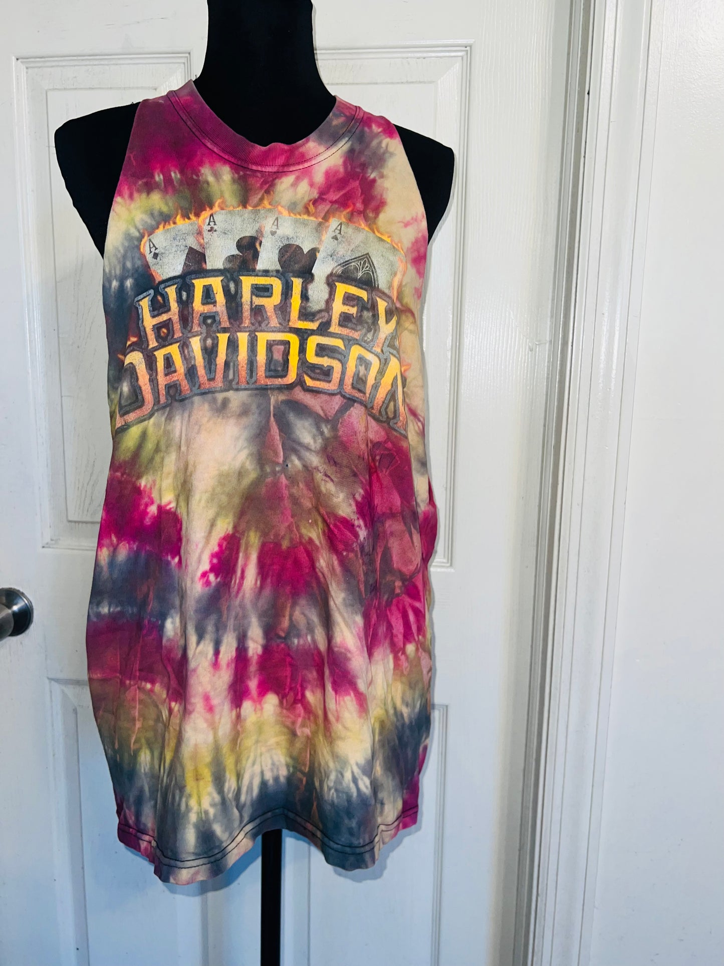 Harley Davidson Double Sided Oversized Distressed Tank