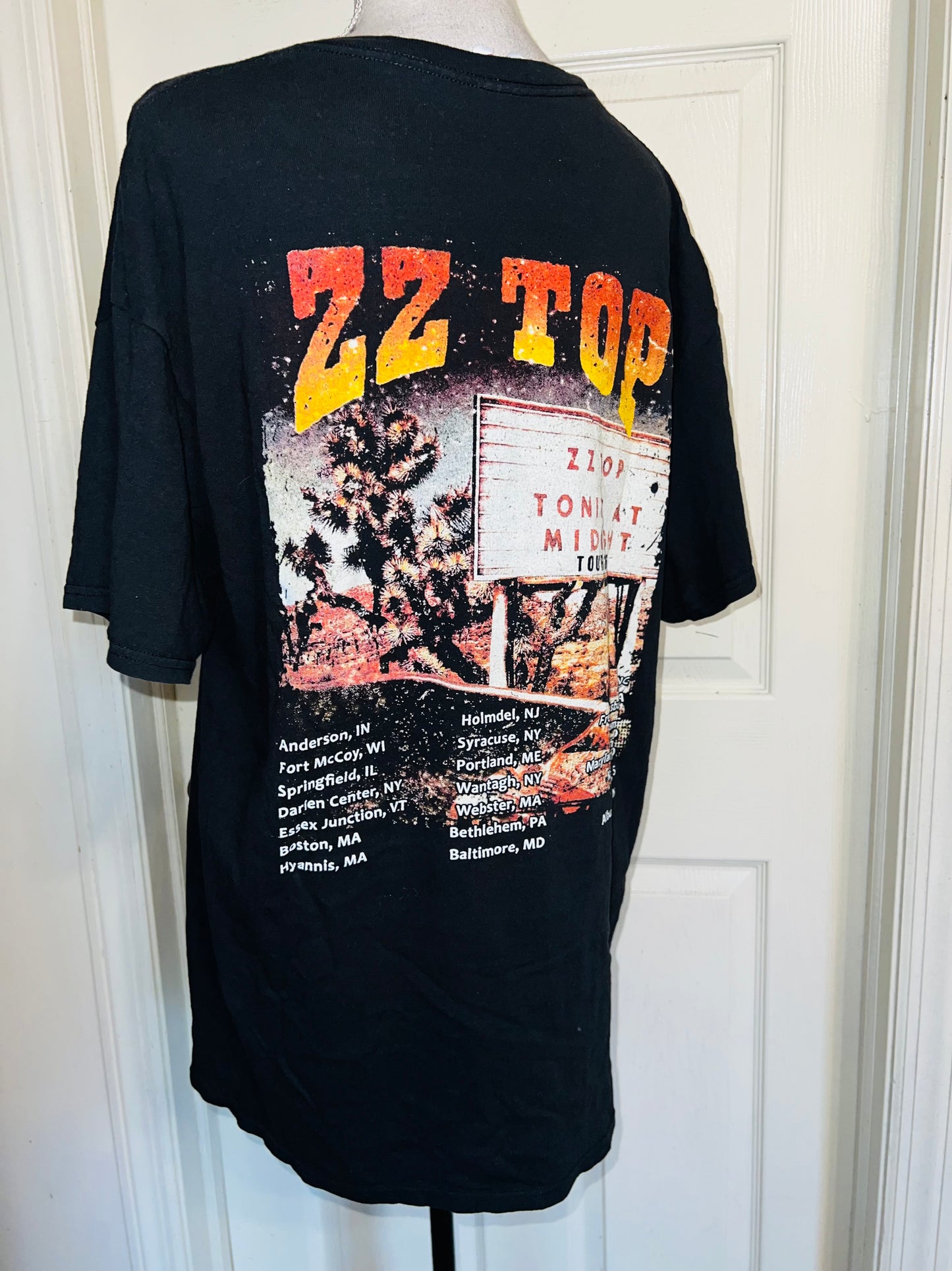 ZZ Top Double Sided Oversized Distressed Tee