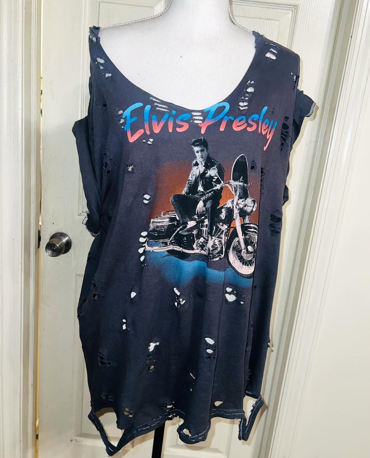 Elvis Oversized Distressed Tee