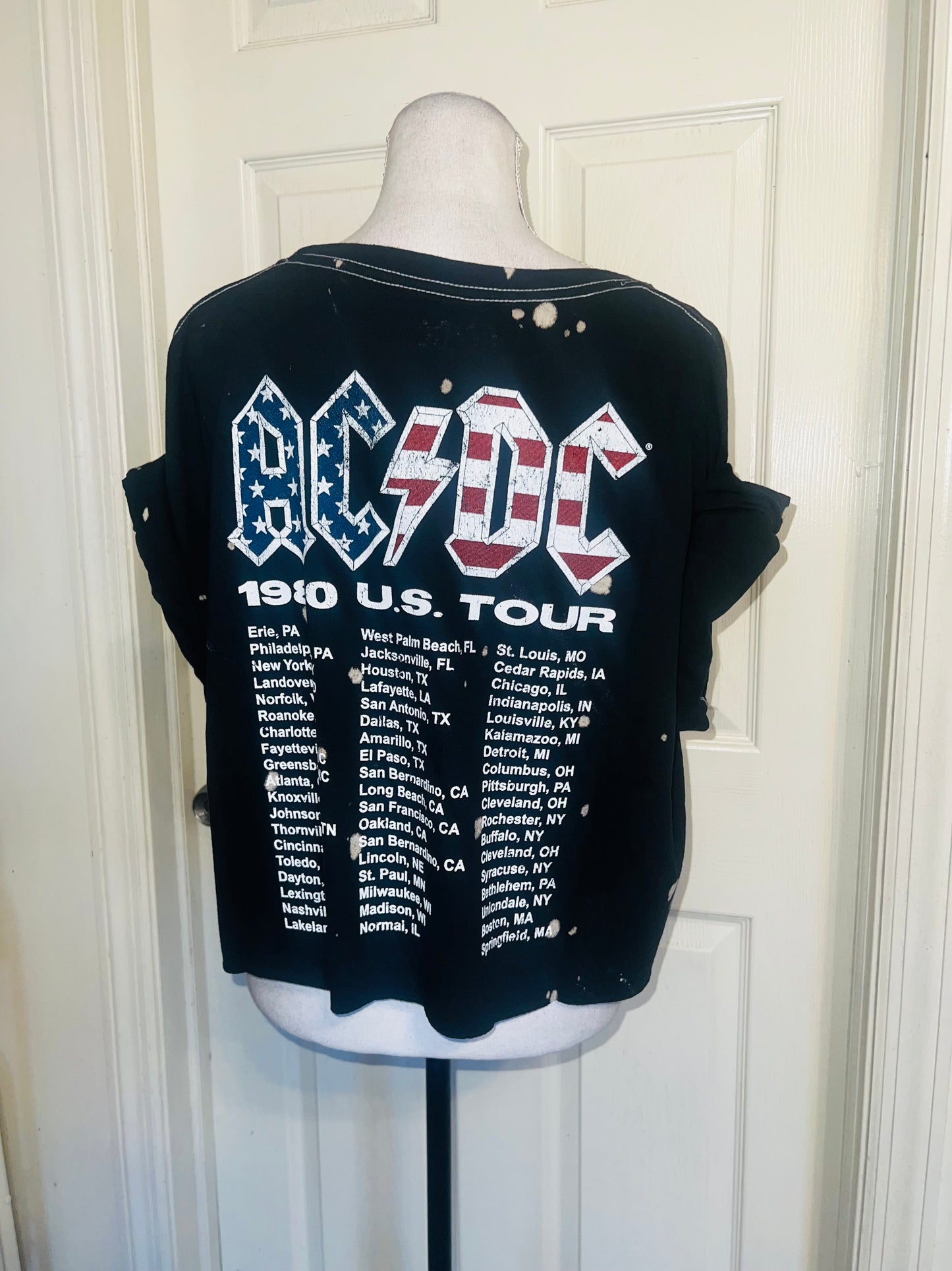 AC/DC Oversized Distressed Tee