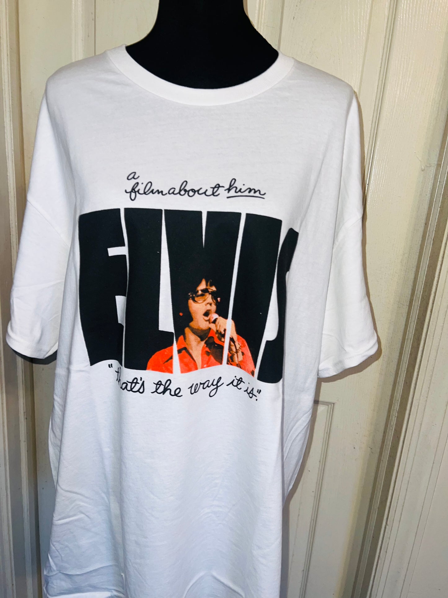 Elvis Double Sided Oversized Distressed Tee