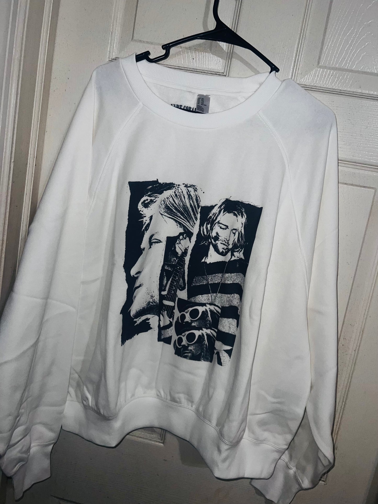 Kurt Cobain Oversized Distressed Sweatshirt