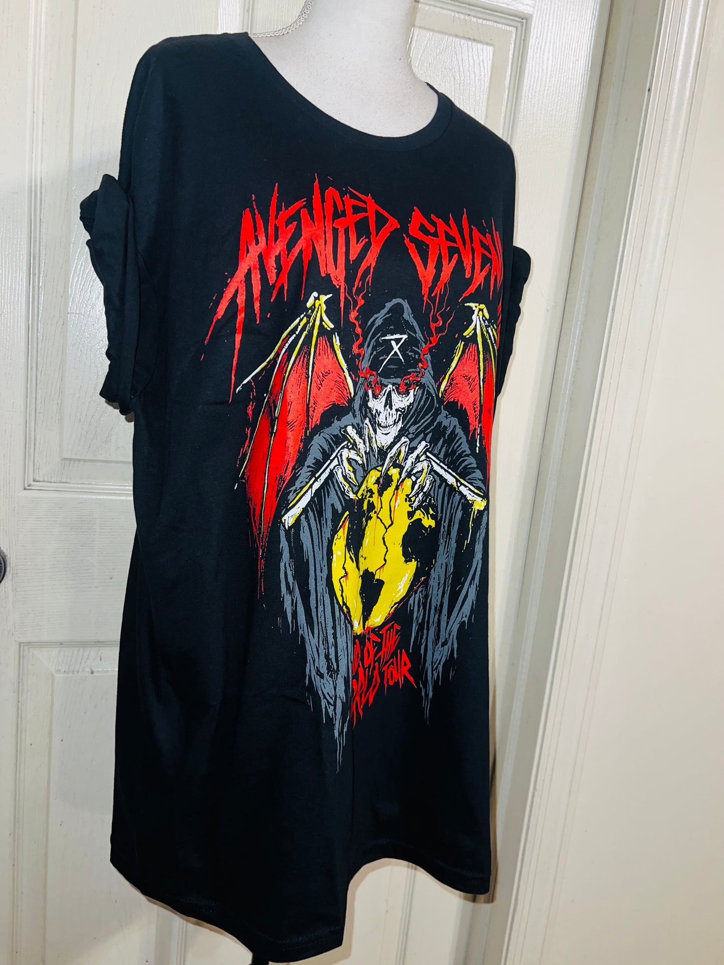 Avenged Sevenfold Oversized Distressed Tee