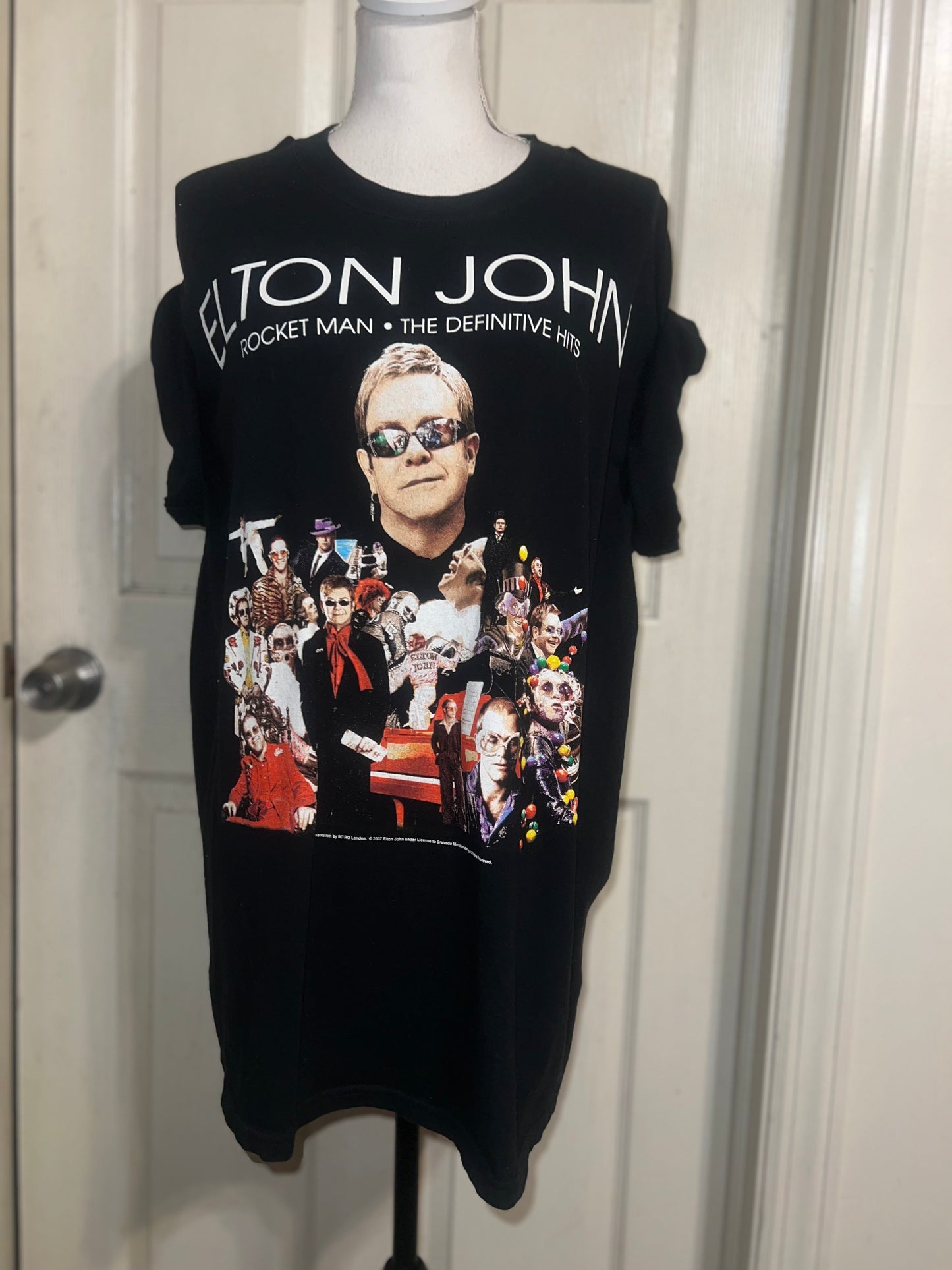 Elton John Vintage Double Sided Oversized Distressed Tee