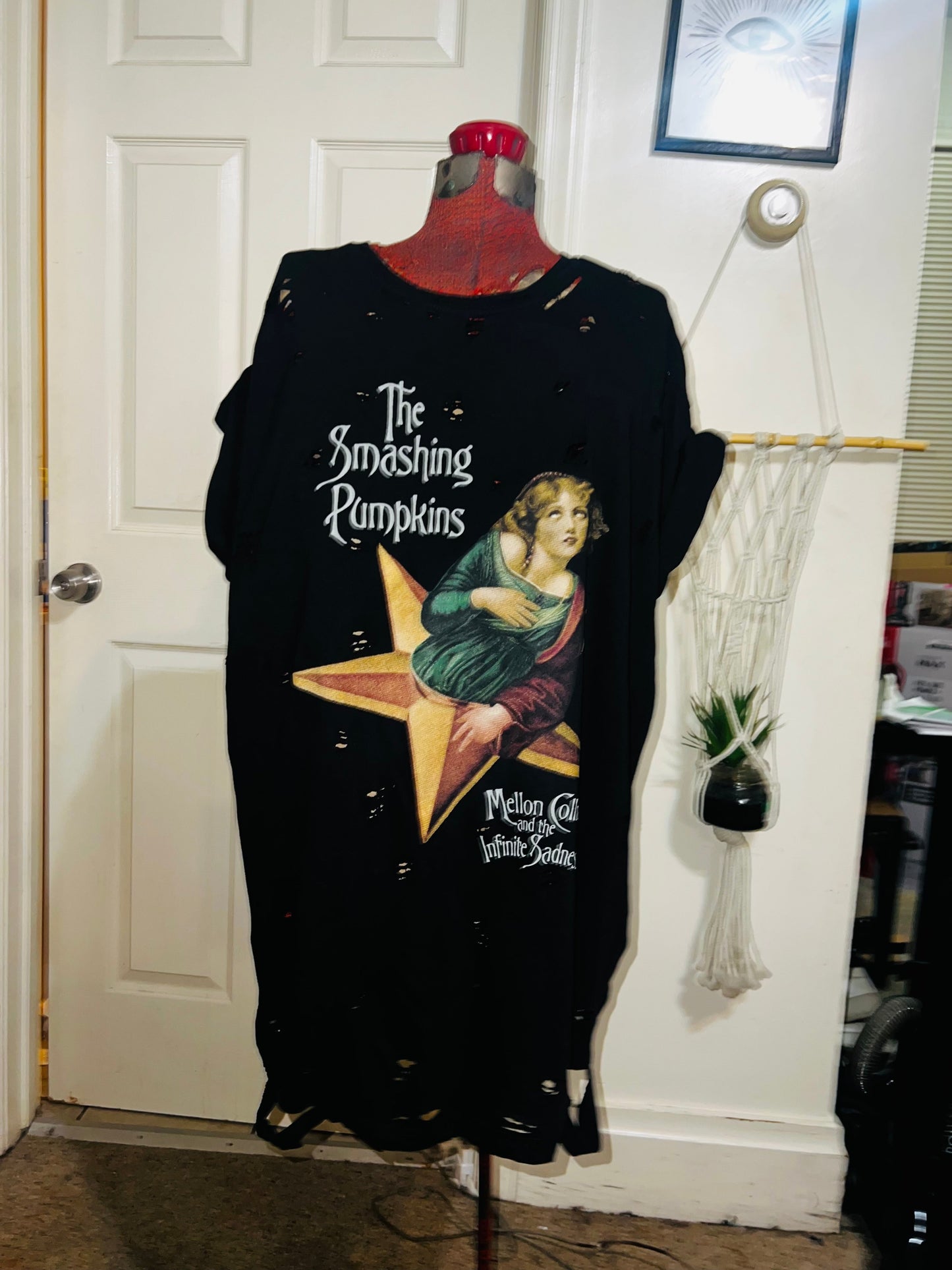 Smashing Pumpkins Oversized Distressed Tee
