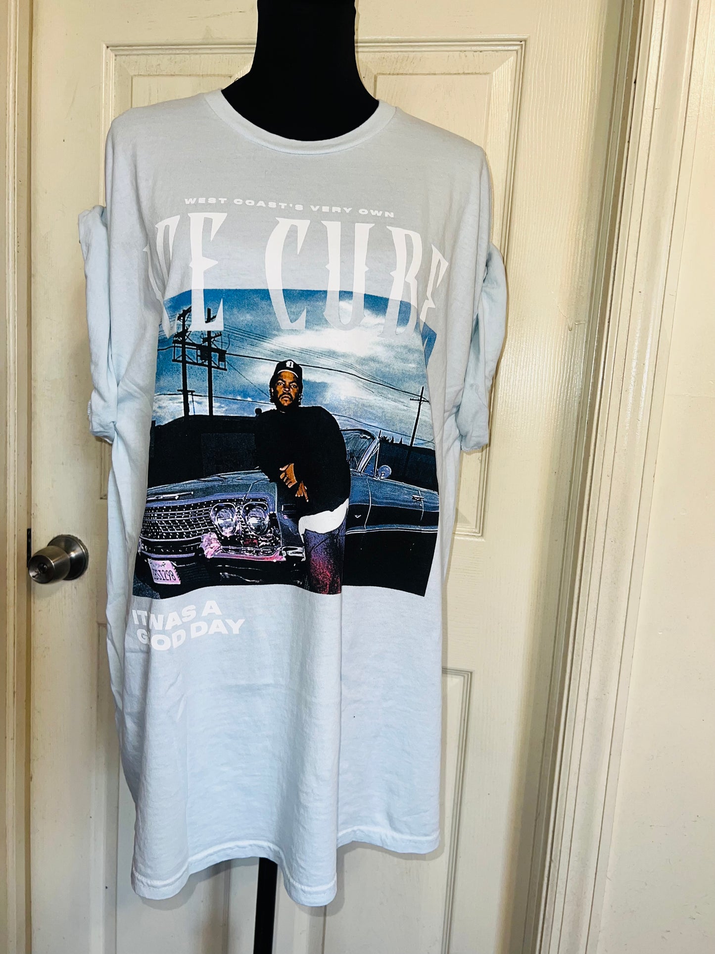 Ice Cube Double Sided Oversized Distressed Tee