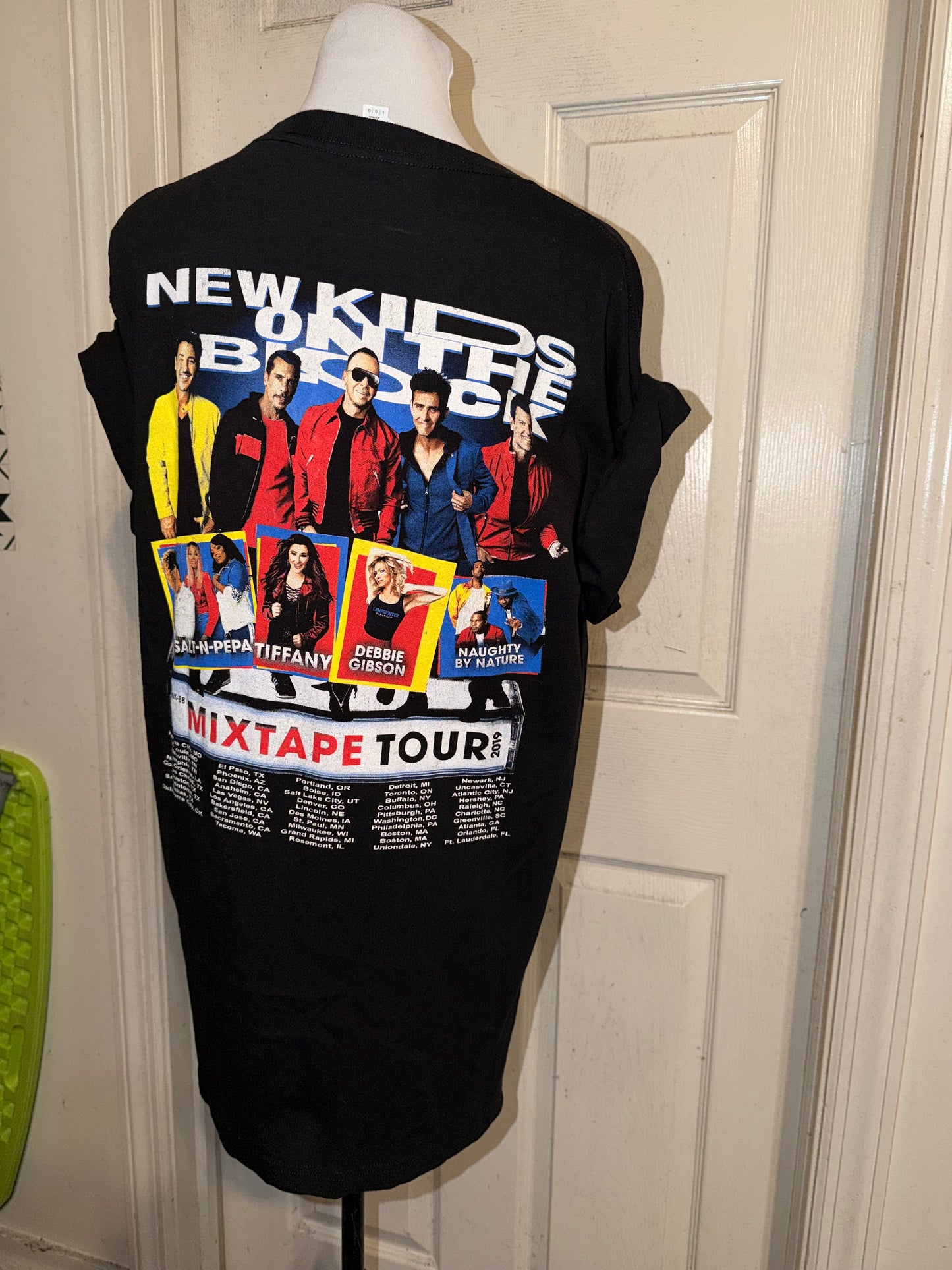 New Kids on the Block Double Sided Oversized Distressed Tee