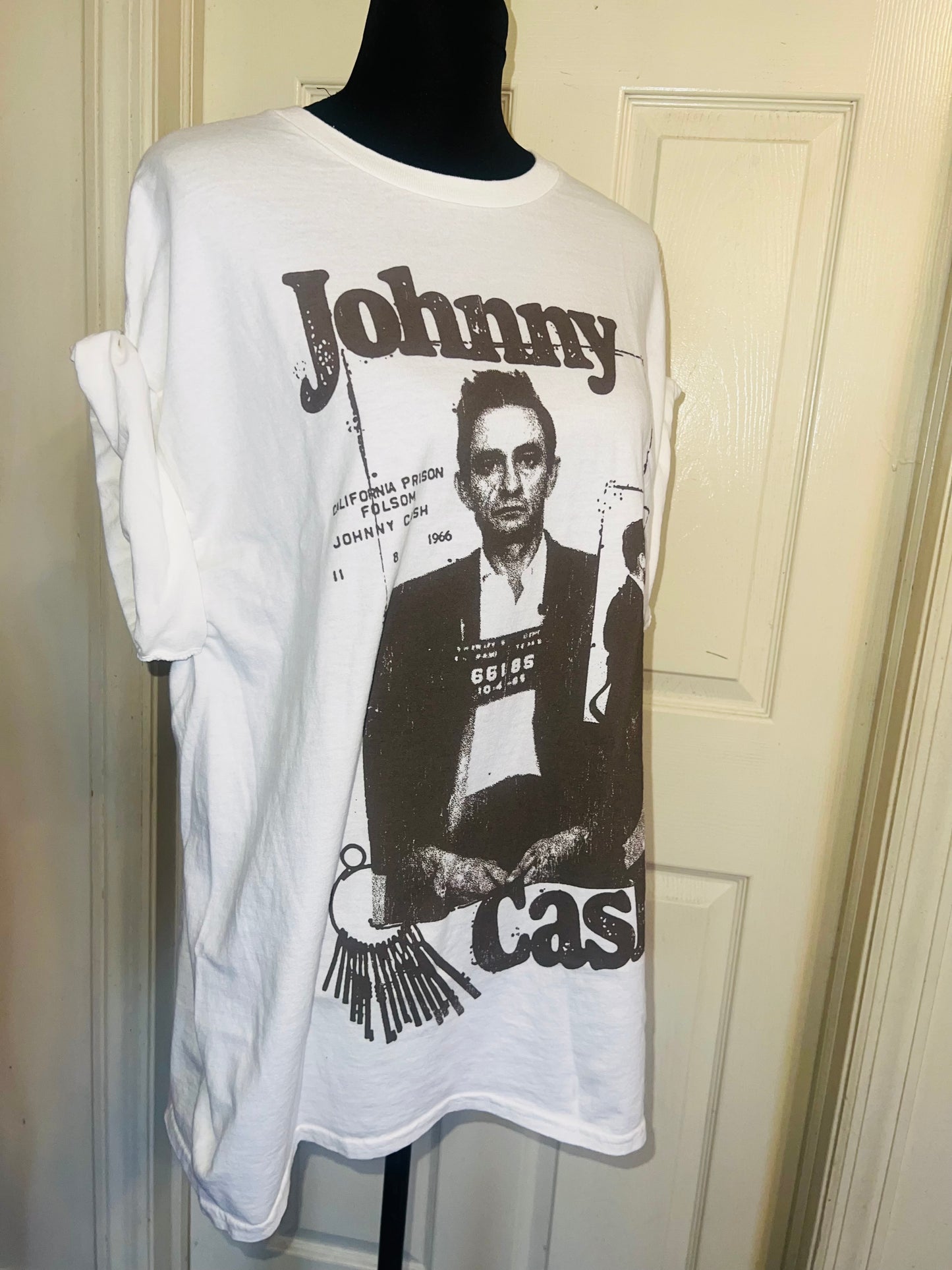 Johnny Cash Oversized Distressed Tee
